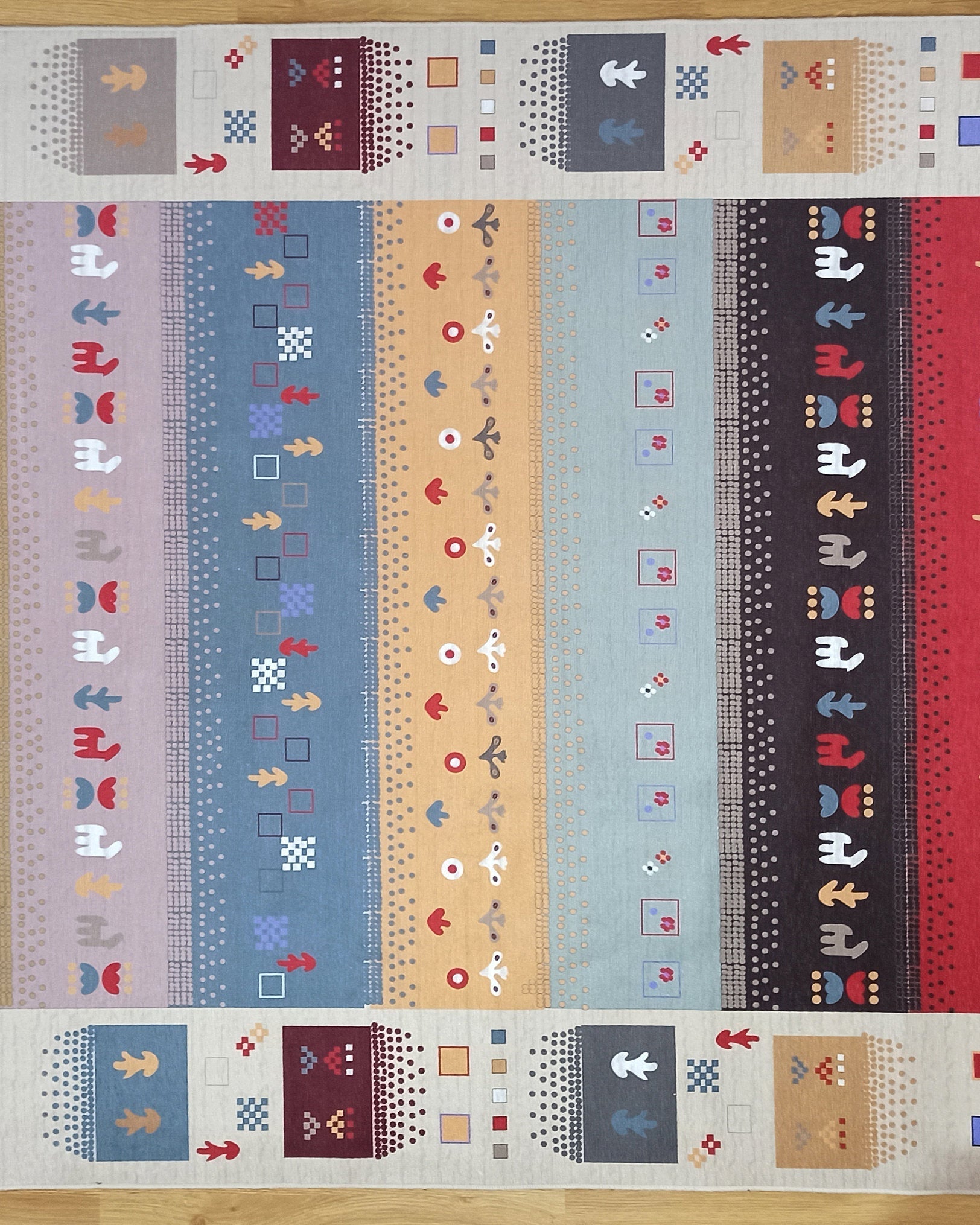 Asun Kilim Style Colorful Pastel Rug