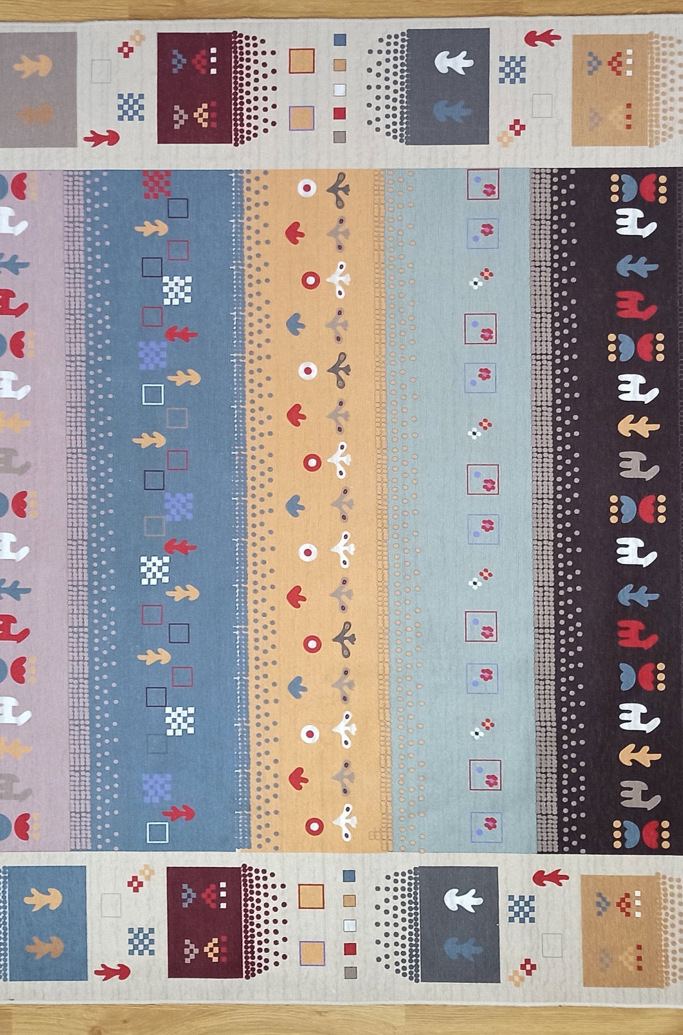 Asun Kilim Style Colorful Pastel Rug