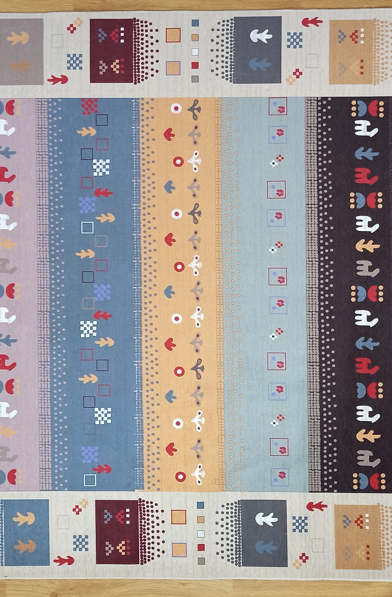 Asun Kilim Style Colorful Pastel Rug