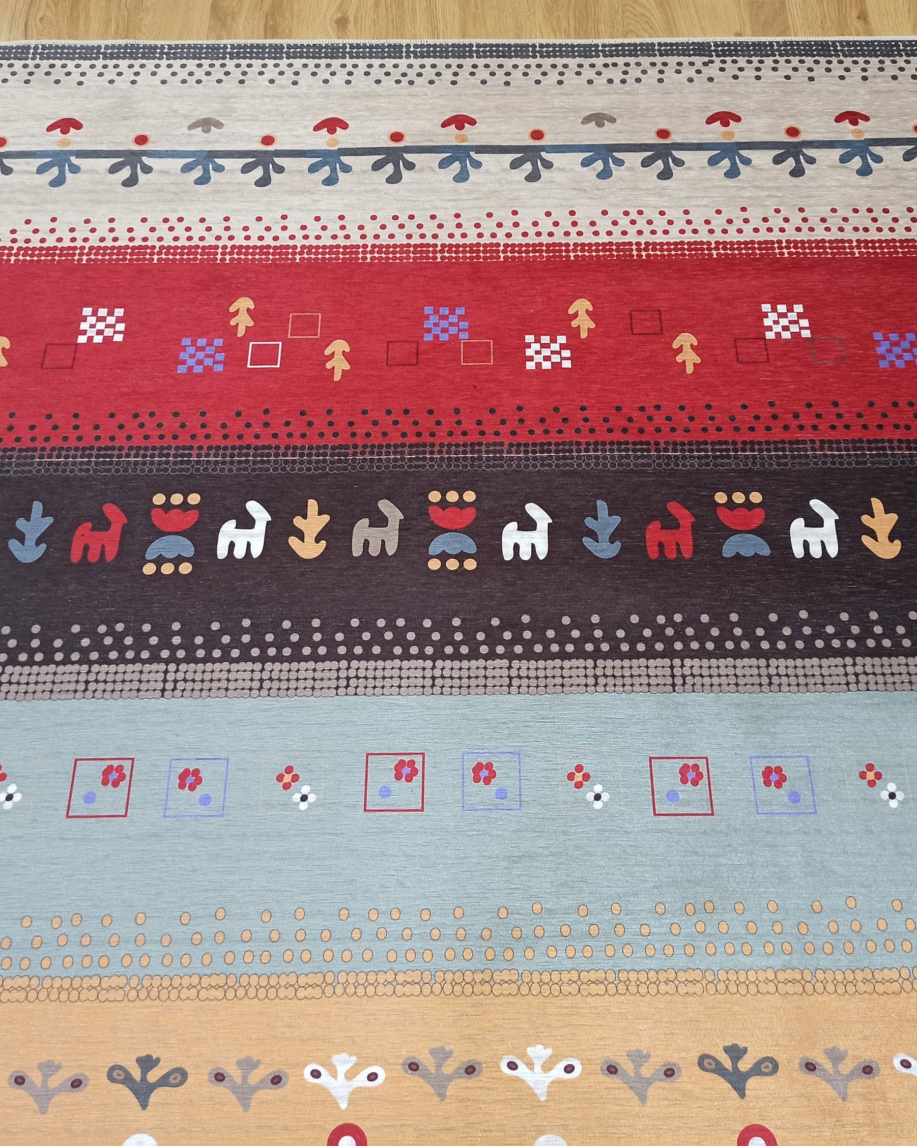 Asun Kilim Style Colorful Pastel Rug