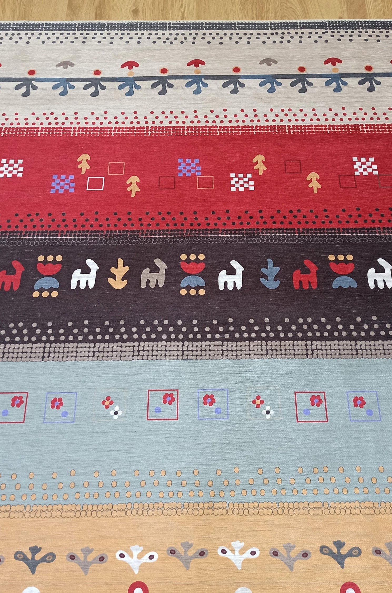 Asun Kilim Style Colorful Pastel Rug