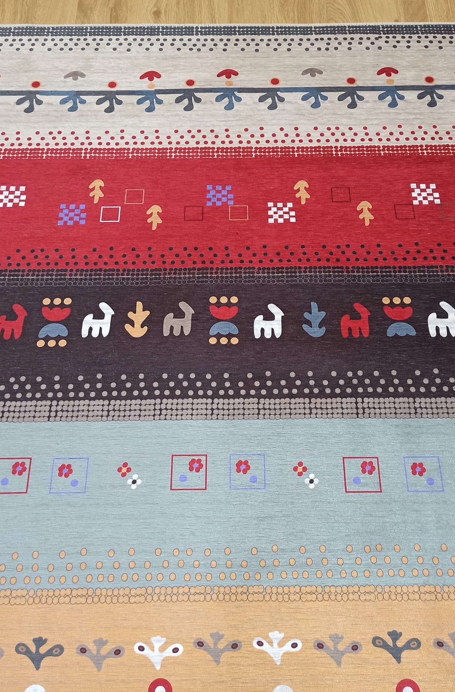 Asun Kilim Style Colorful Pastel Rug