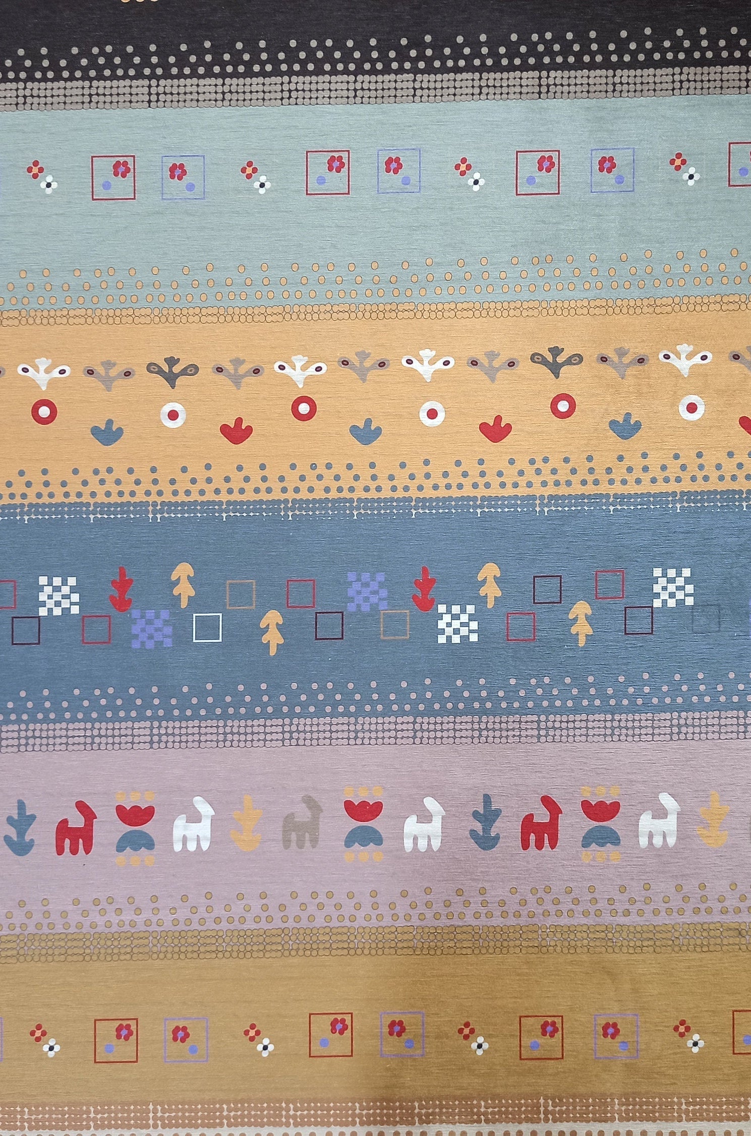 Asun Kilim Style Colorful Pastel Rug