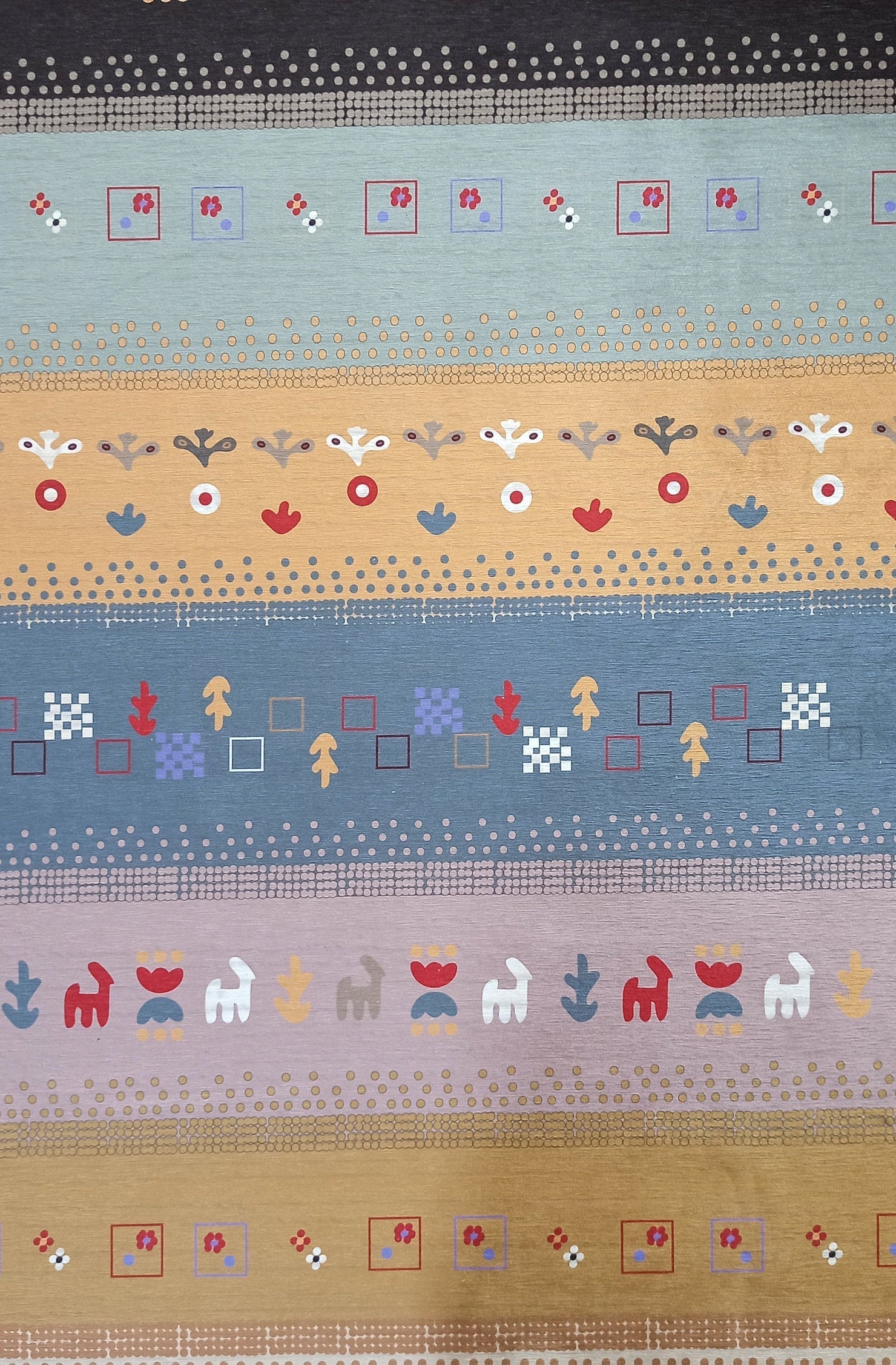 Asun Kilim Style Colorful Pastel Rug