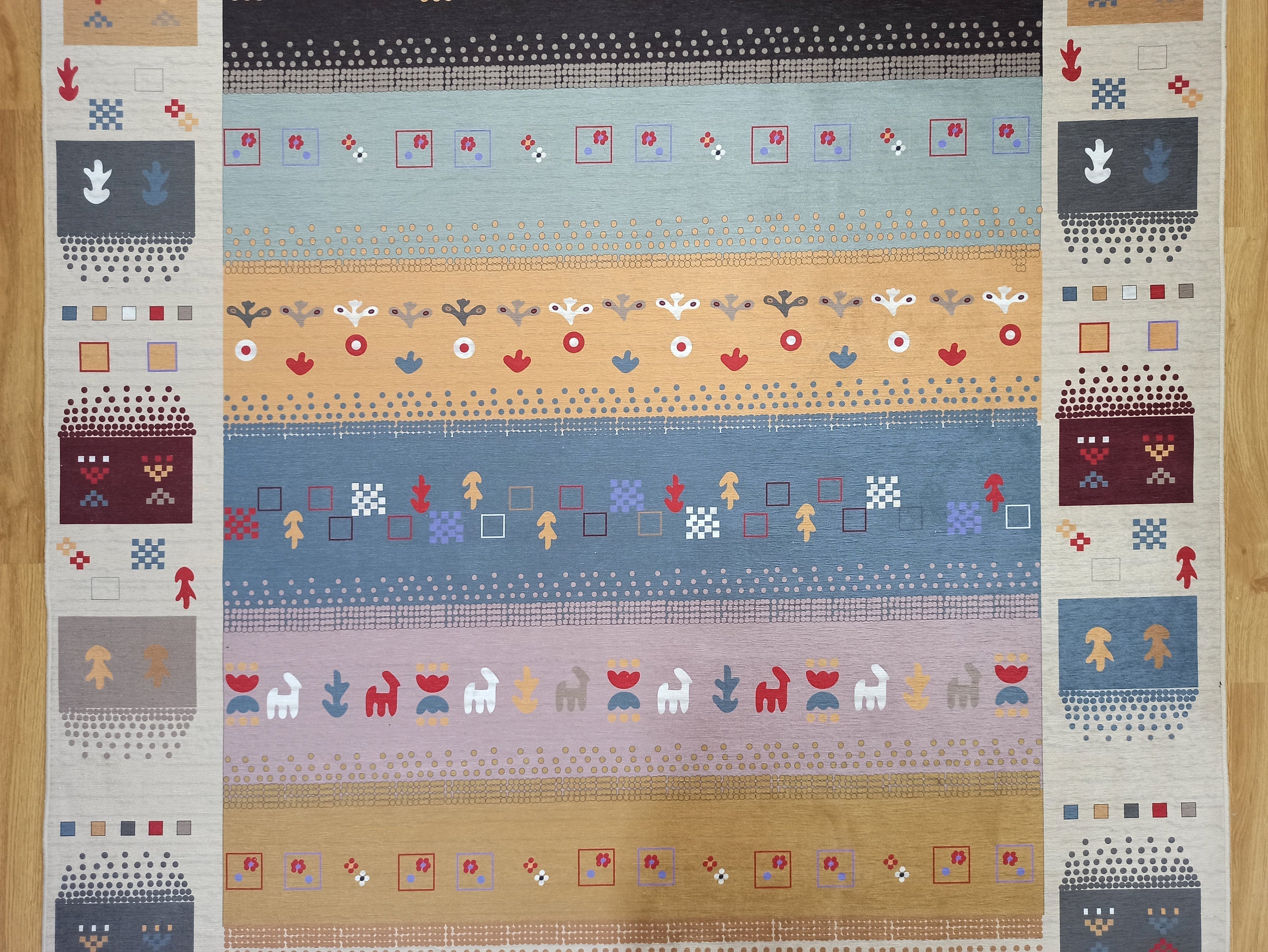 Asun Kilim Style Colorful Pastel Rug