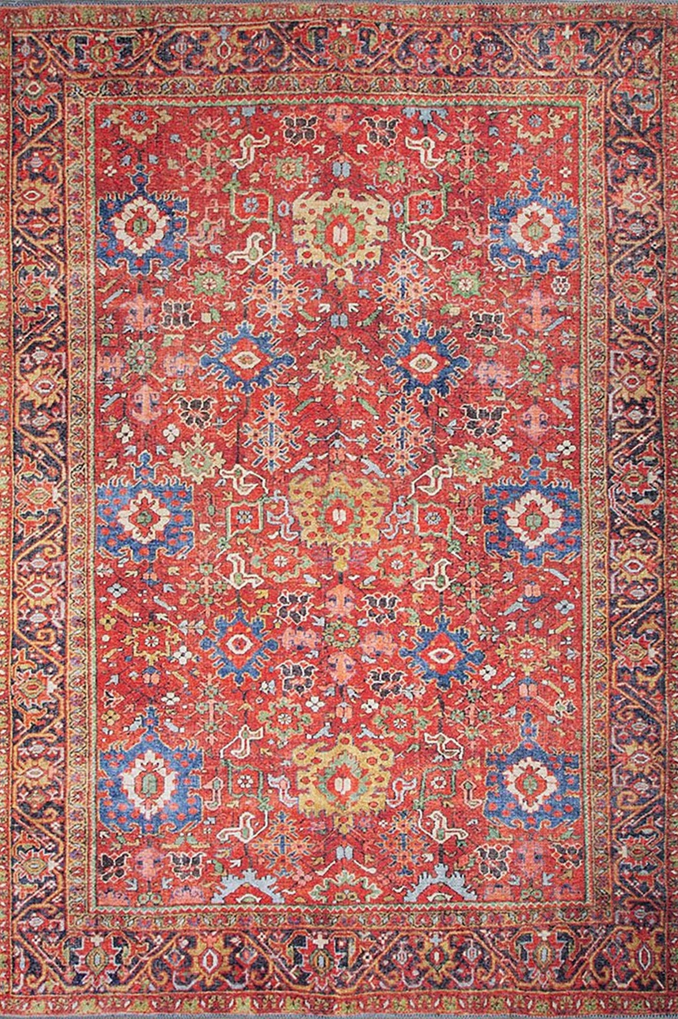 Aya Turkish Colorful Floral Rug