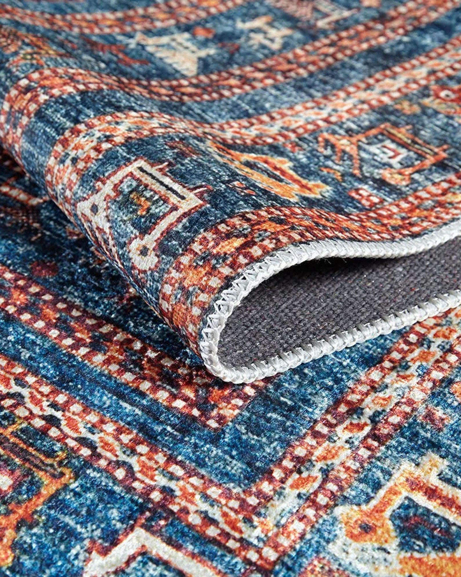 Ayda Turkish Oriental Blue Rug