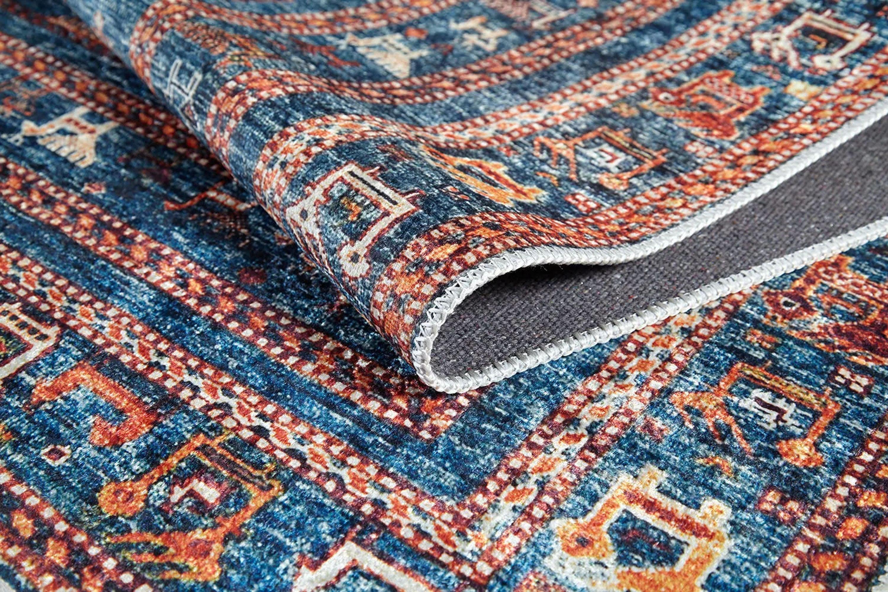 Ayda Turkish Oriental Blue Rug