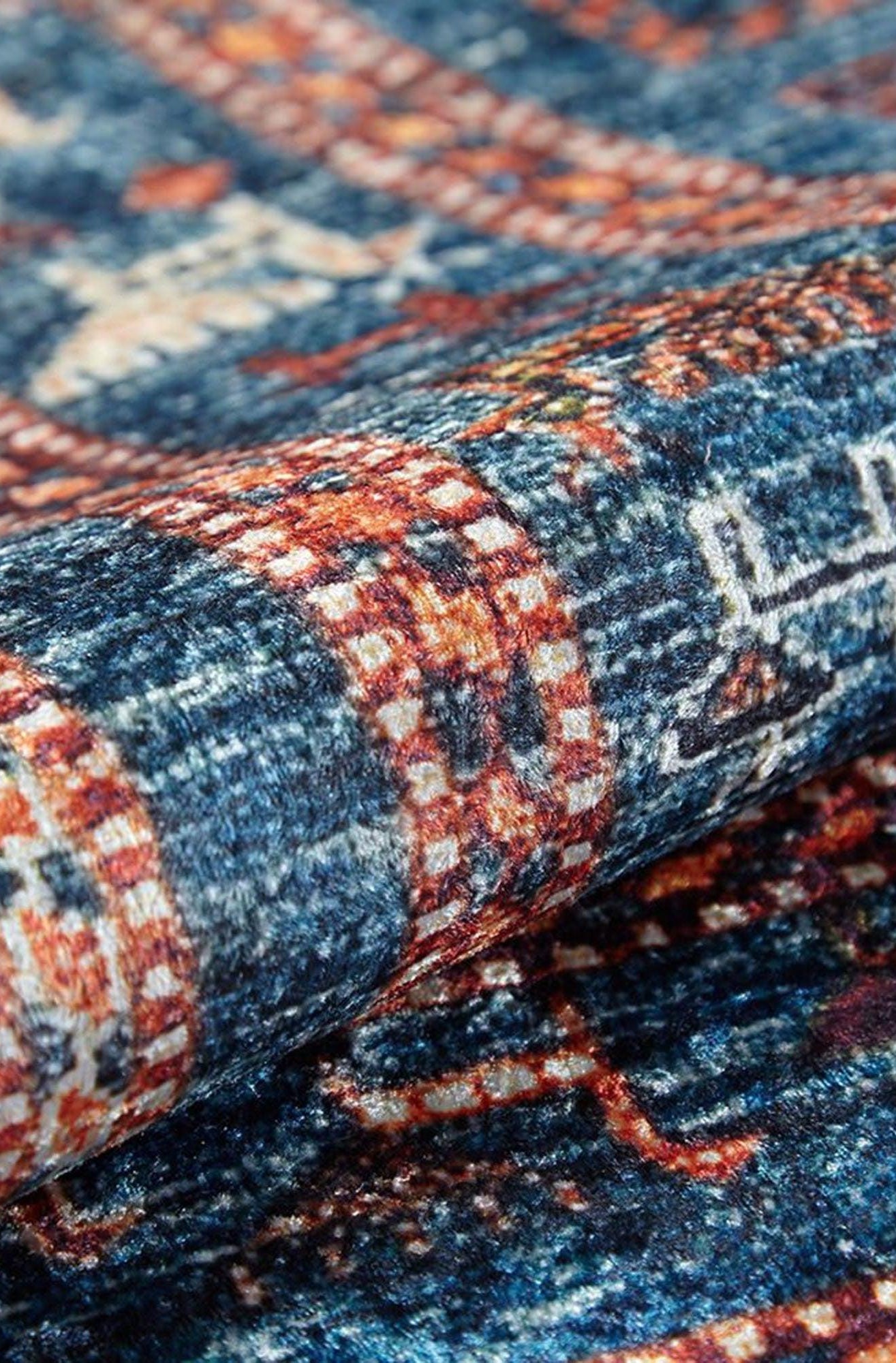 Ayda Turkish Oriental Blue Rug