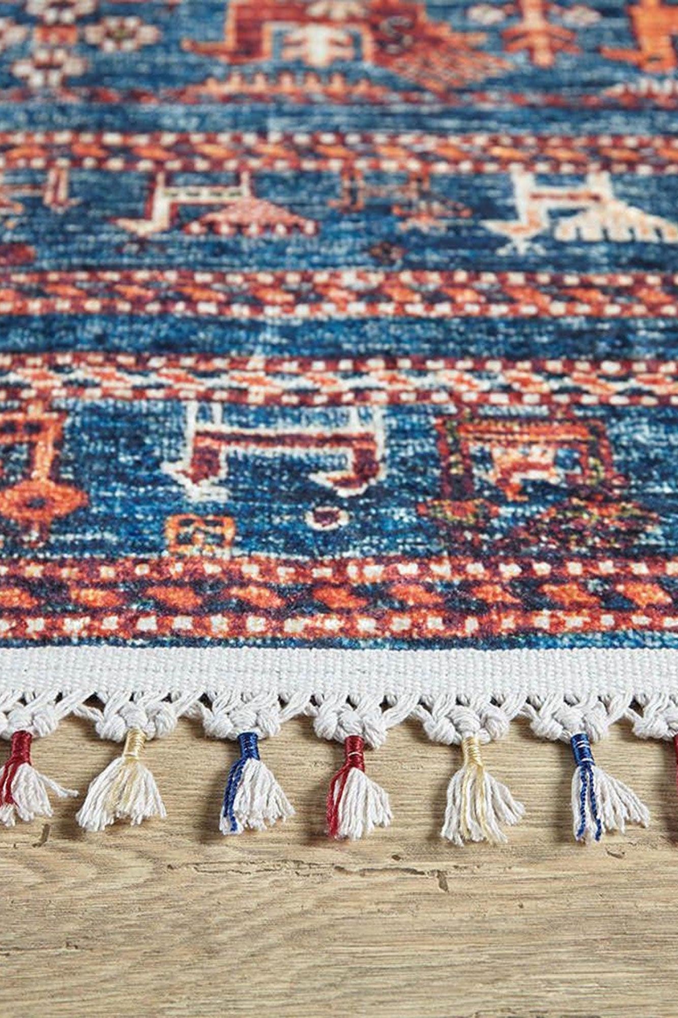 Ayda Turkish Oriental Blue Rug