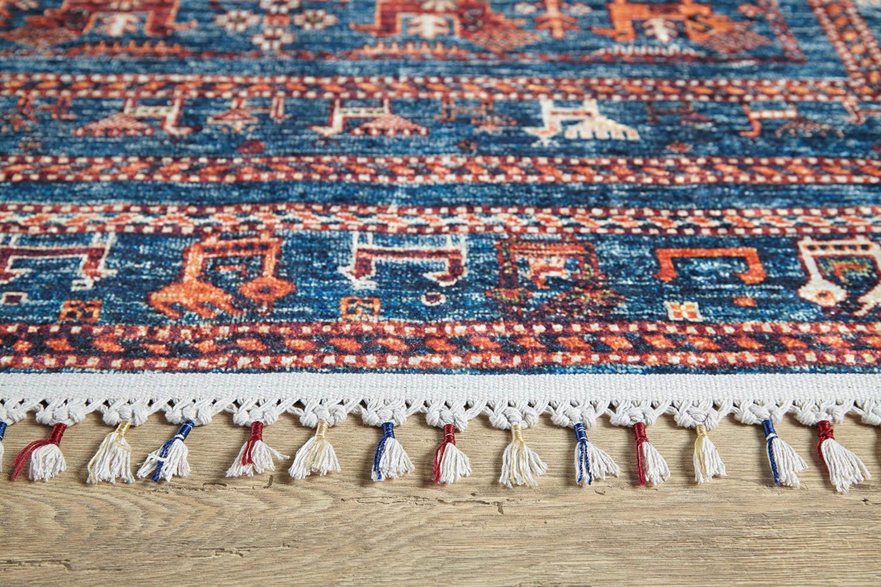 Ayda Turkish Oriental Blue Rug