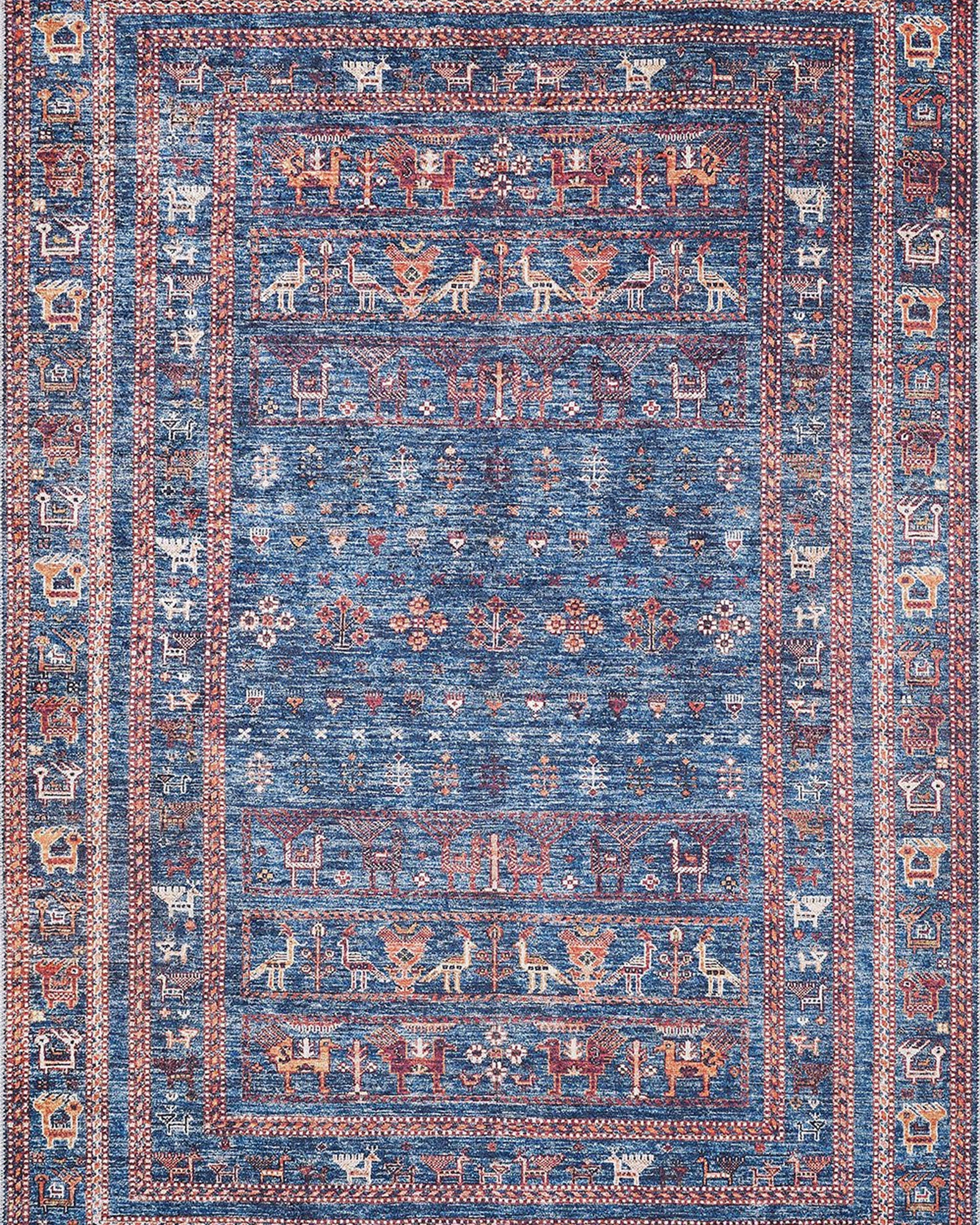 Ayda Turkish Oriental Blue Rug