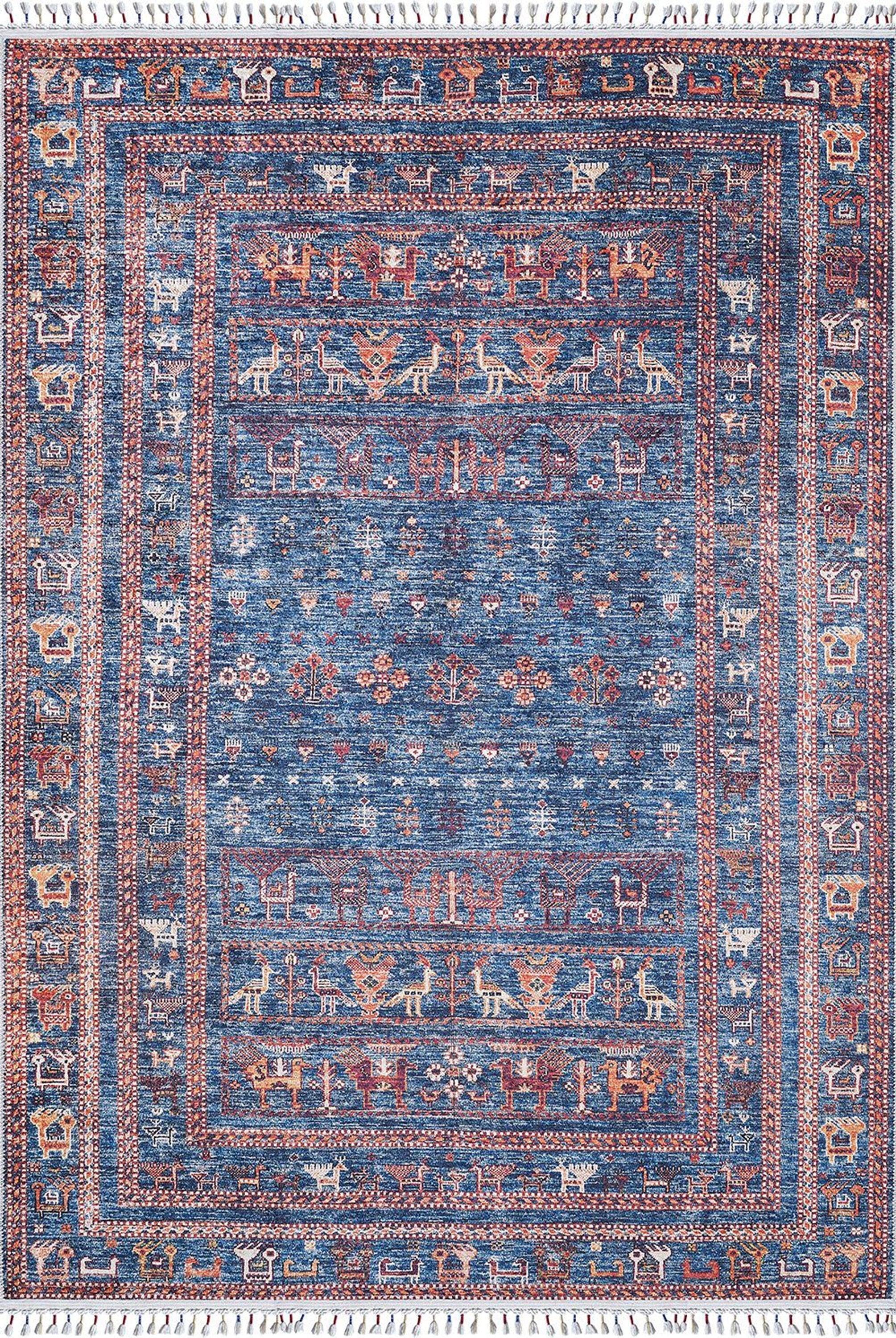 Ayda Turkish Oriental Blue Rug