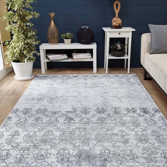 Ayla Turkish Faded Gray Rug