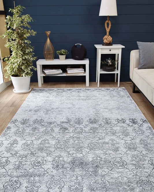 Ayla Turkish Faded Gray Rug