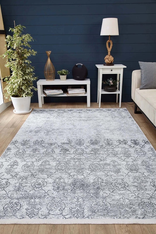 Ayla Turkish Faded Gray Rug