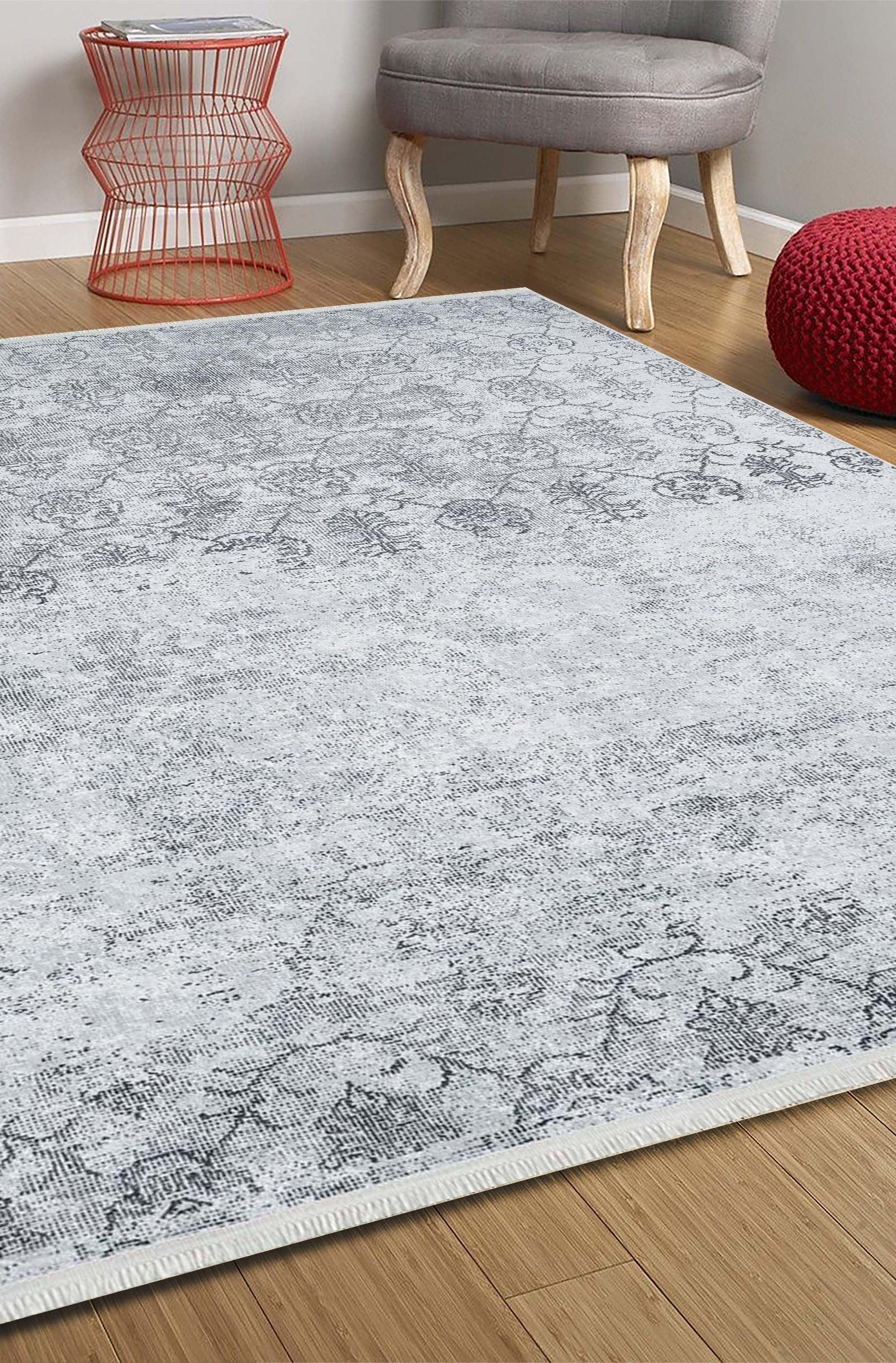 Ayla Turkish Faded Gray Rug