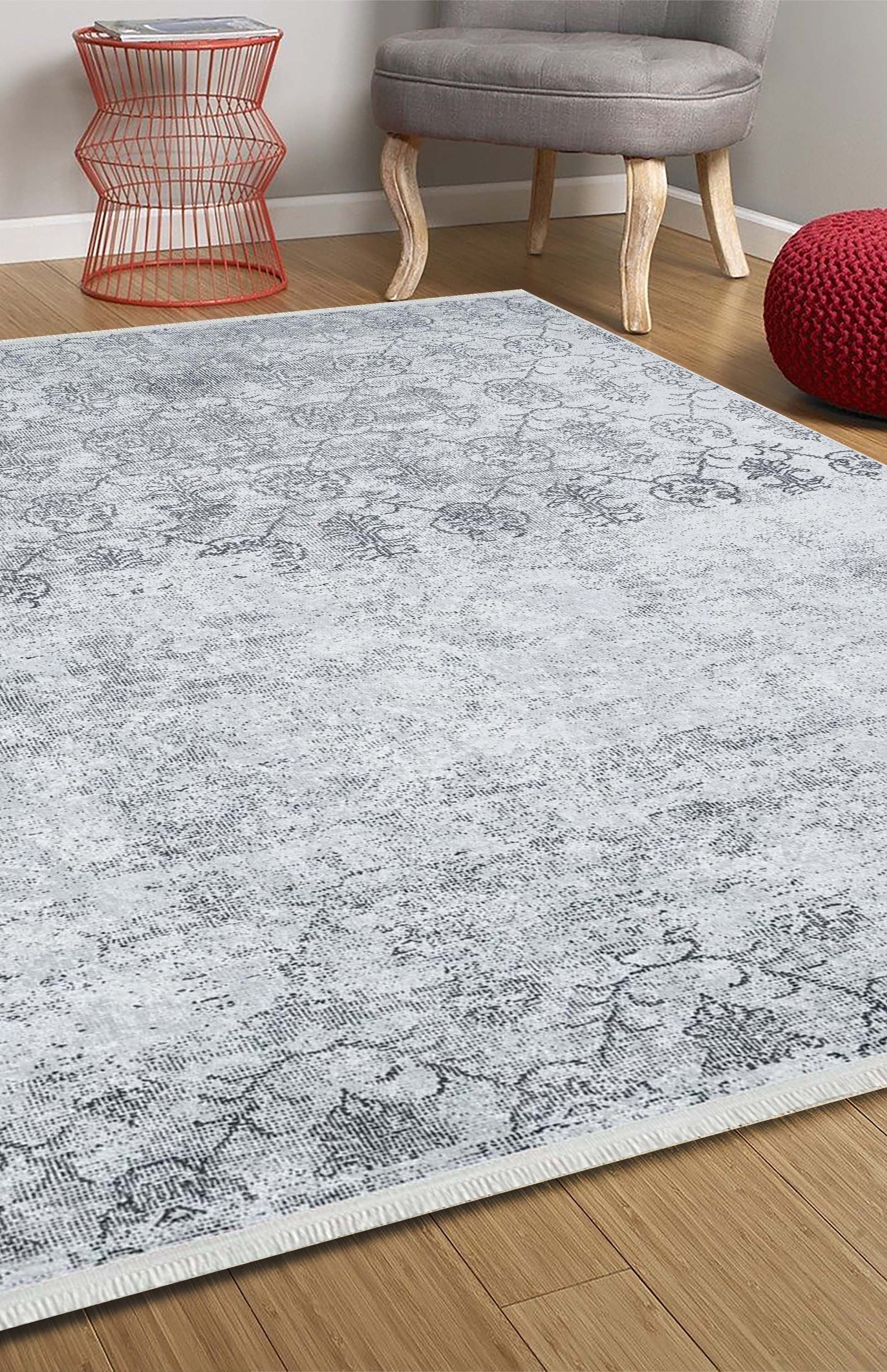 Ayla Turkish Faded Gray Rug