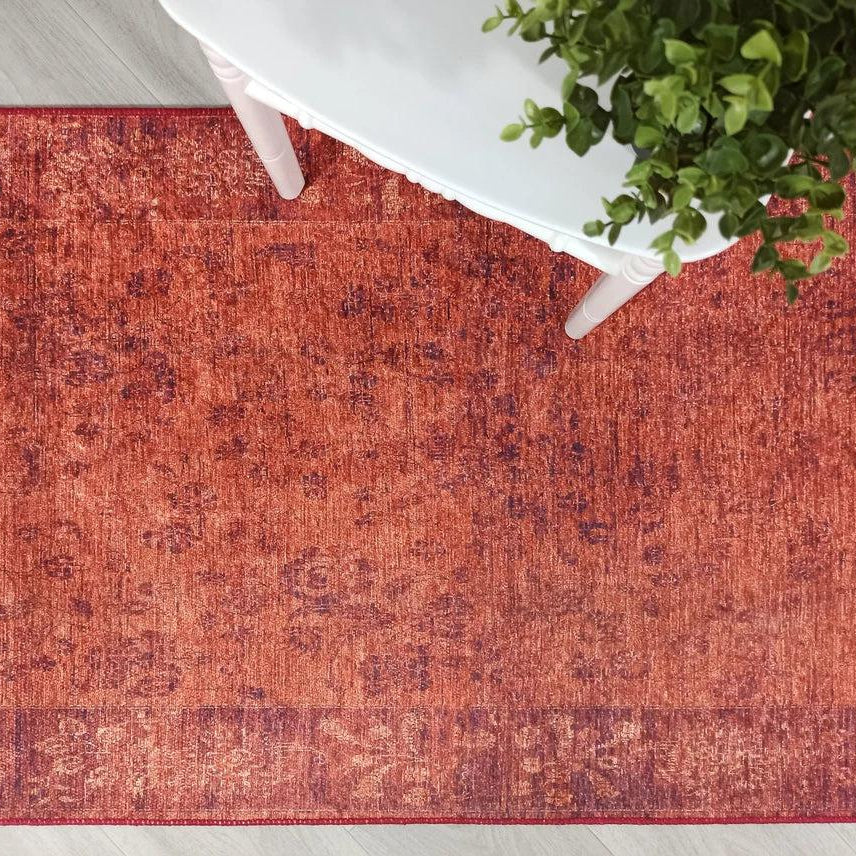 Ragda Turkish Red Beige Oushak Rug