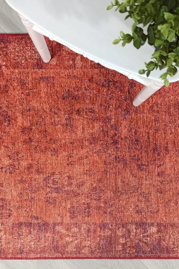 Ragda Turkish Red Beige Oushak Rug