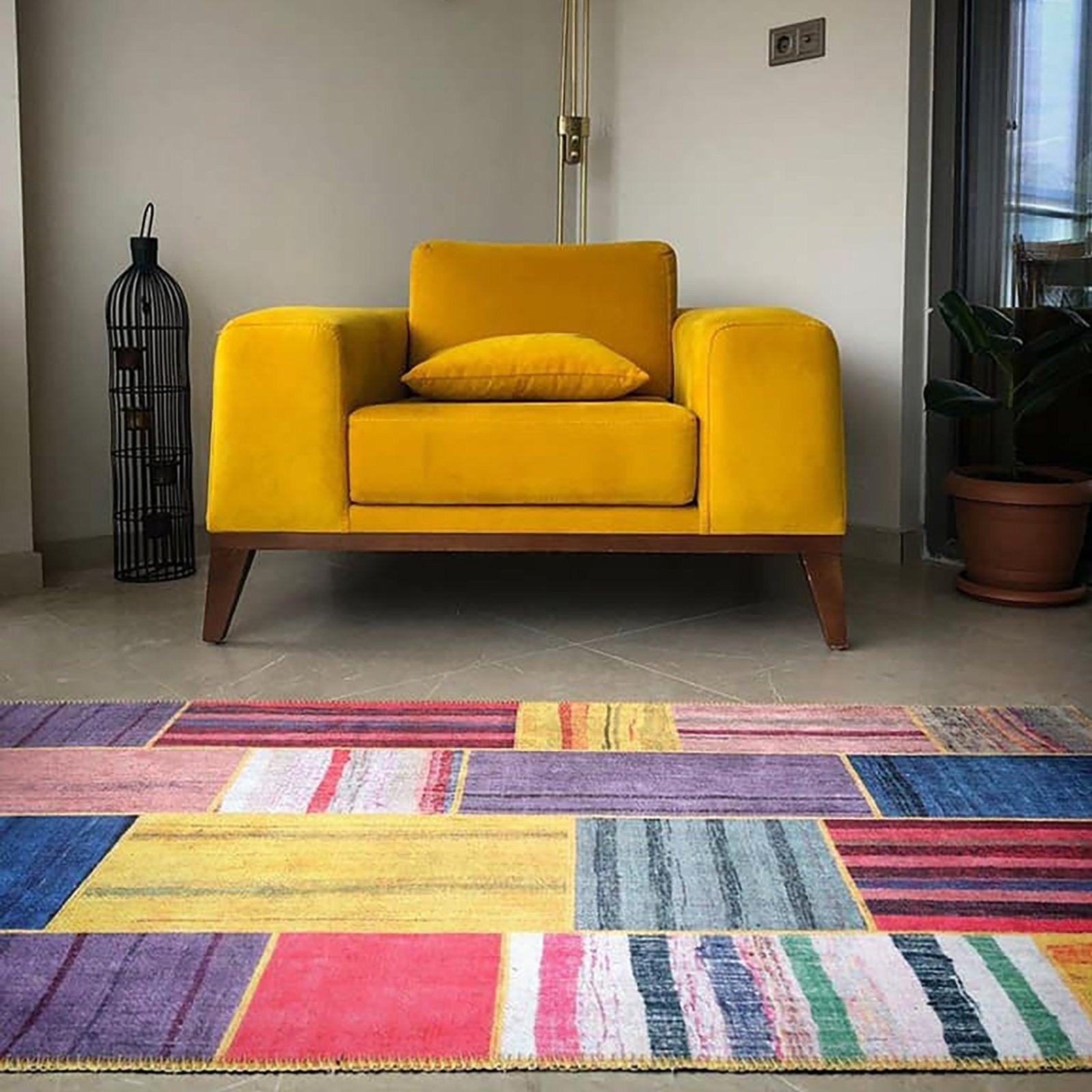 Azay Rag Rug Summer Colorful Rag Rug