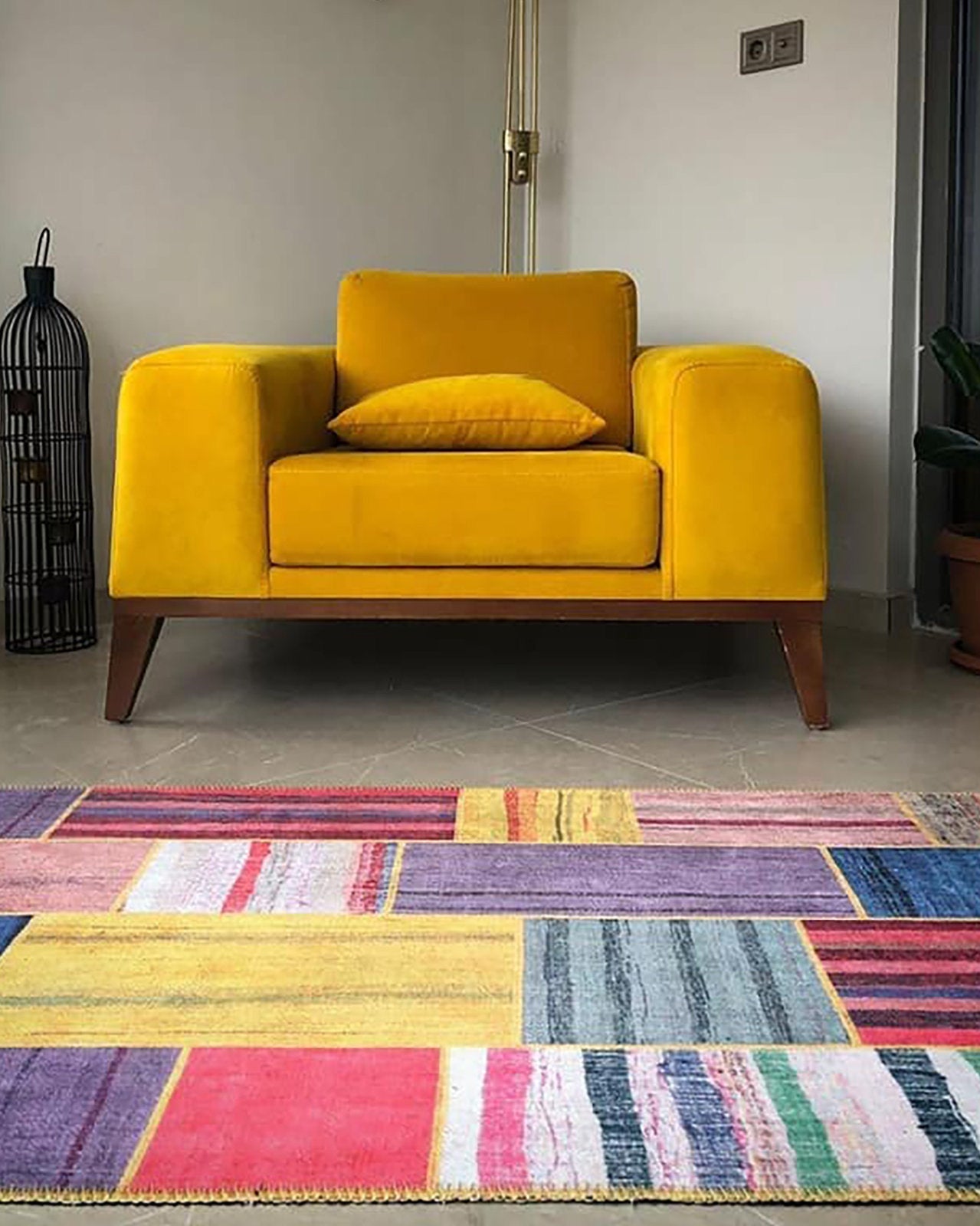 Azay Rag Rug Summer Colorful Rag Rug