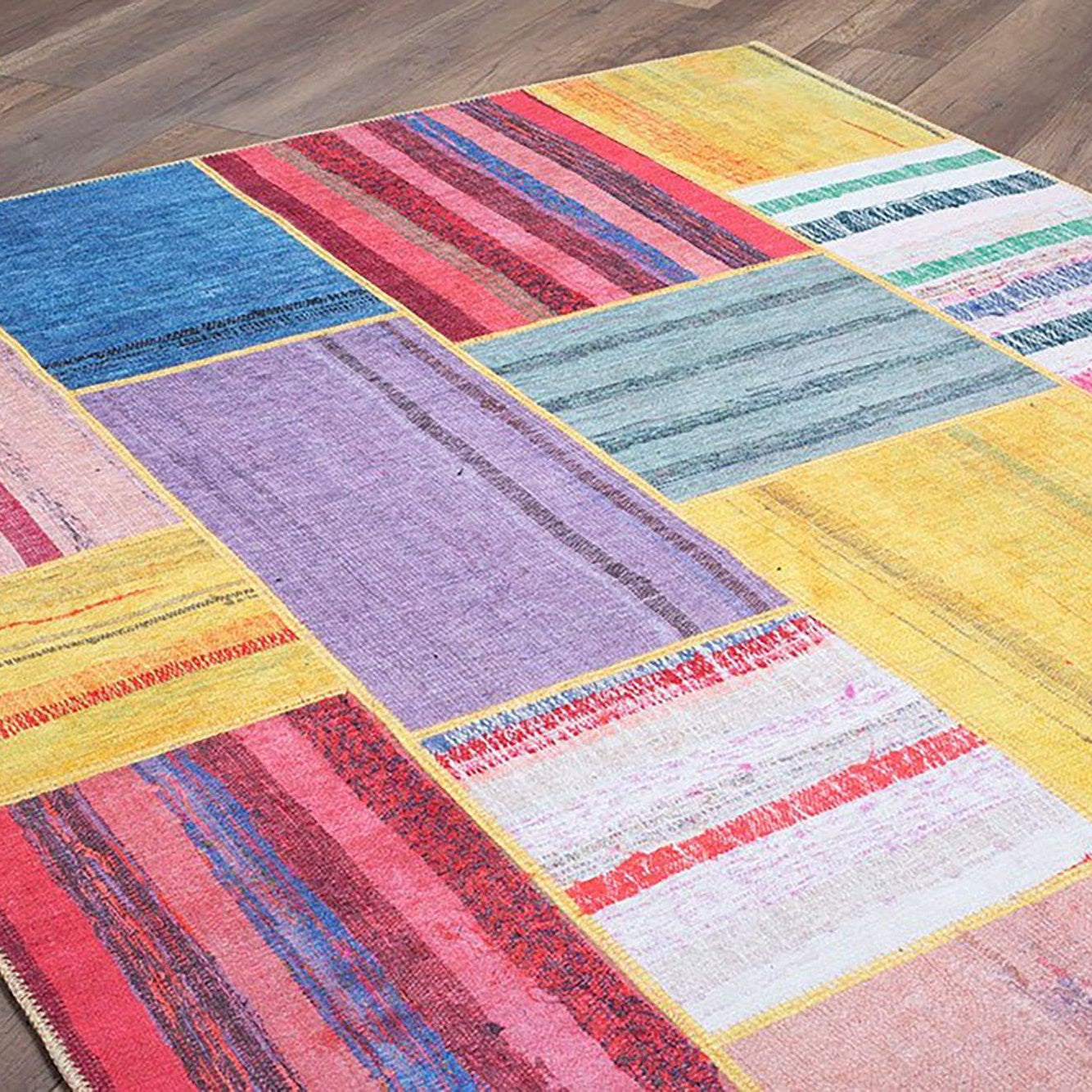 Azay Rag Rug Summer Colorful Rag Rug