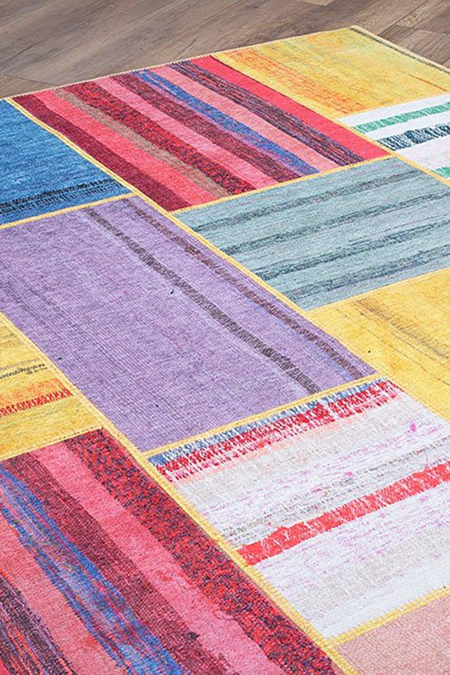 Azay Rag Rug Summer Colorful Rag Rug