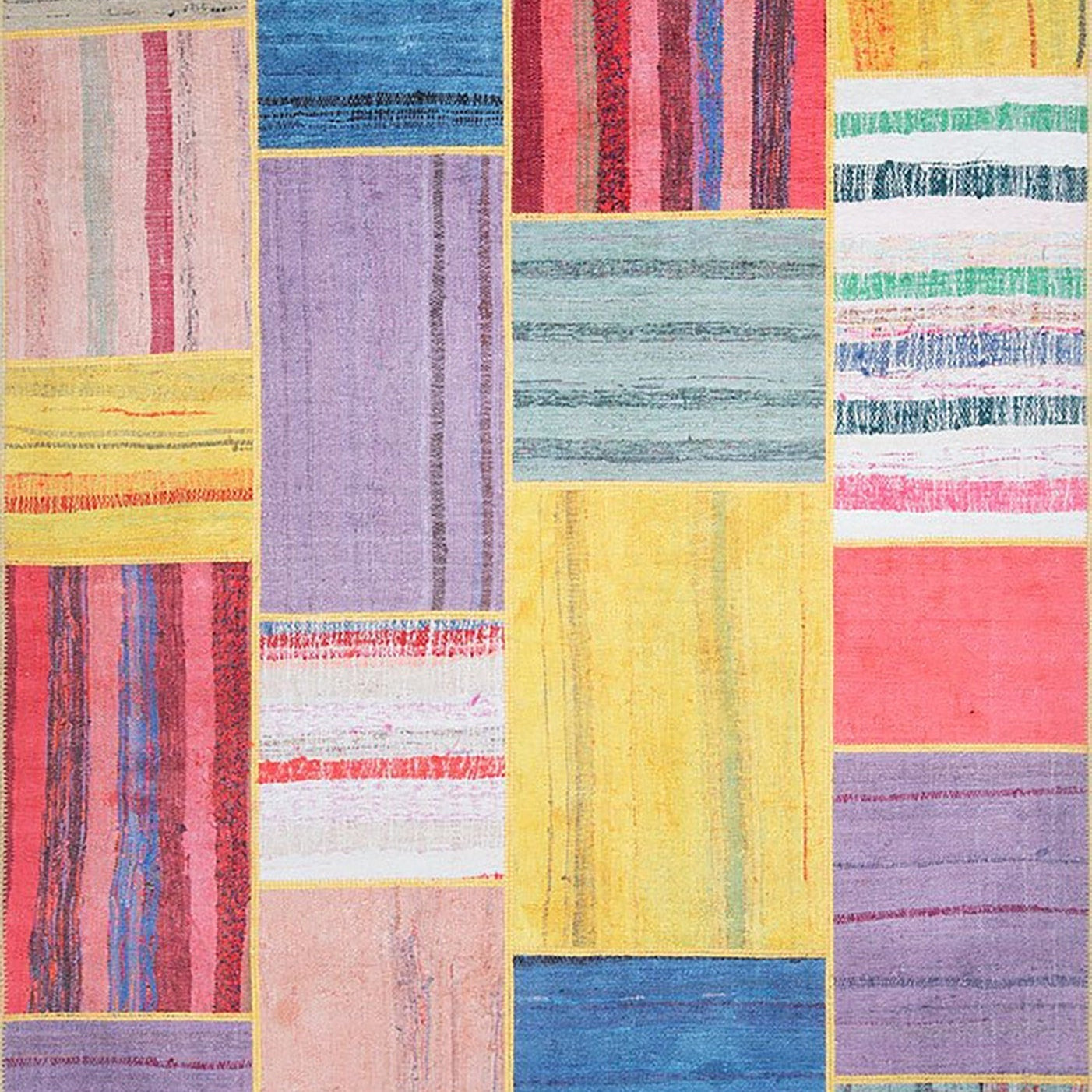 Azay Rag Rug Summer Colorful Rag Rug