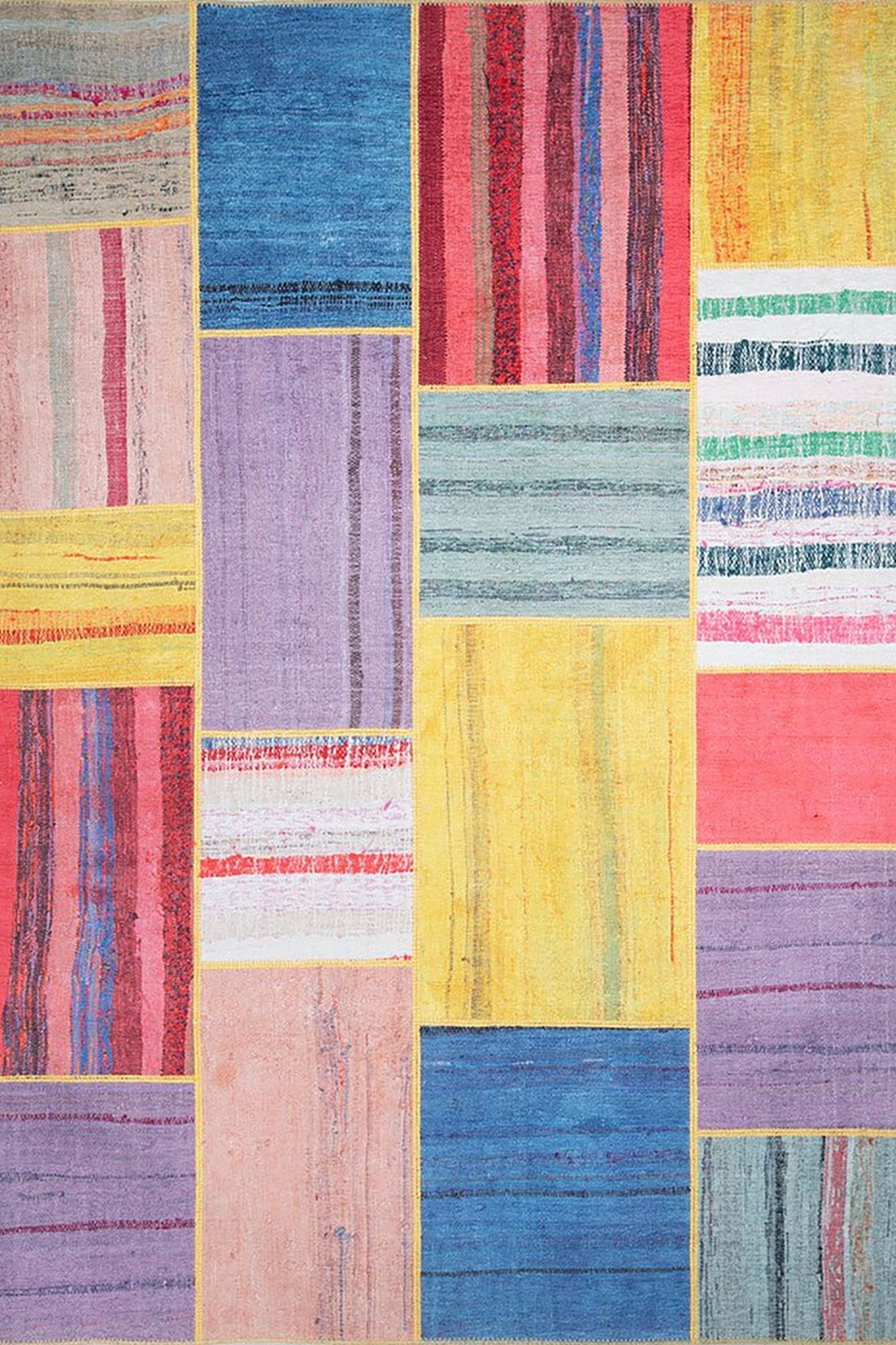 Azay Rag Rug Summer Colorful Rag Rug