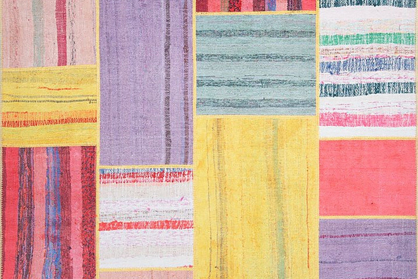 Azay Rag Rug Summer Colorful Rag Rug