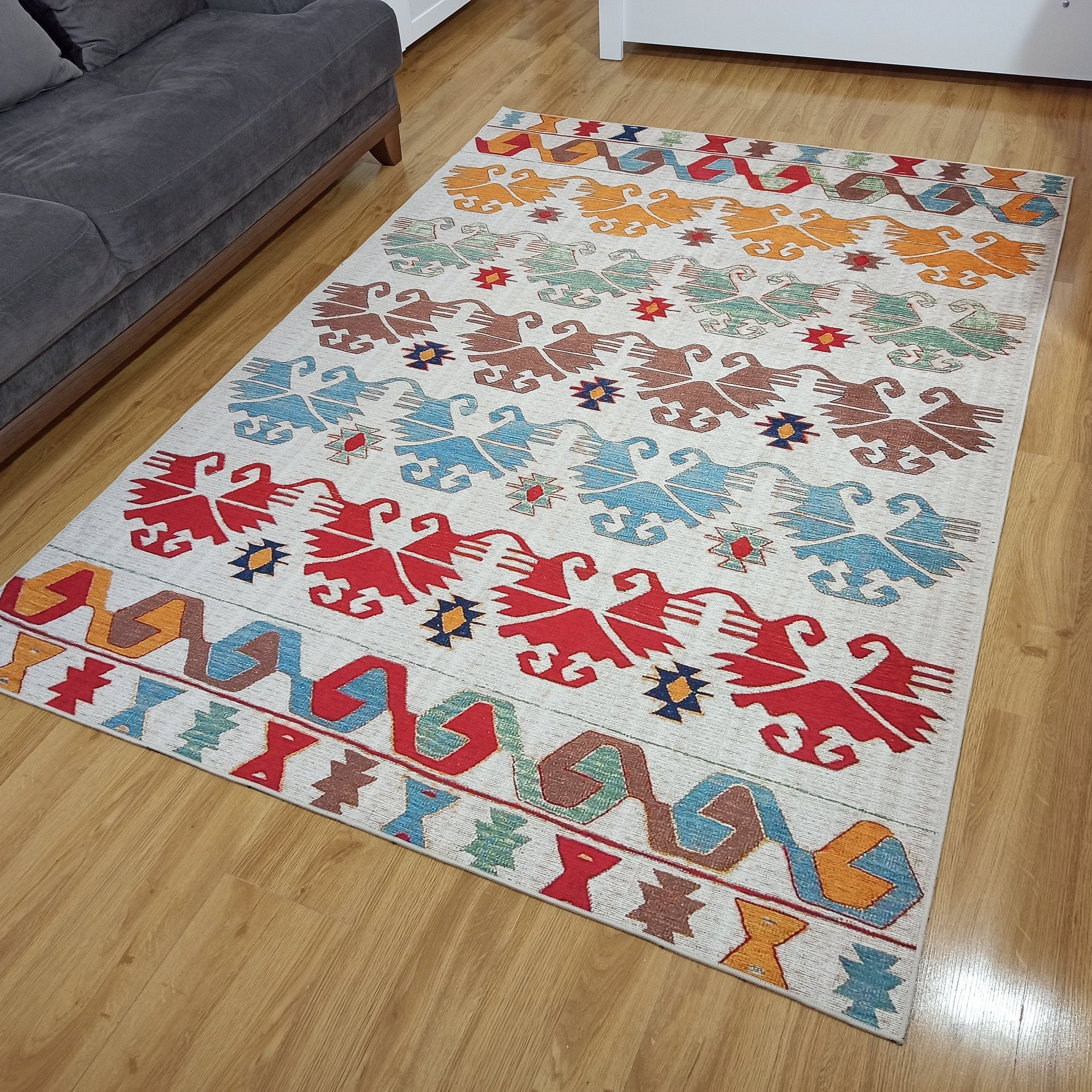 Azay Rug Turkish Colorful Rug