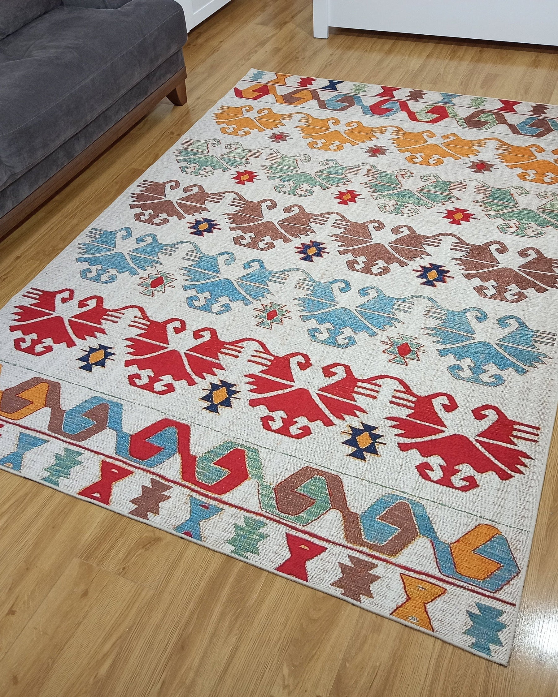 Azay Rug Turkish Colorful Rug