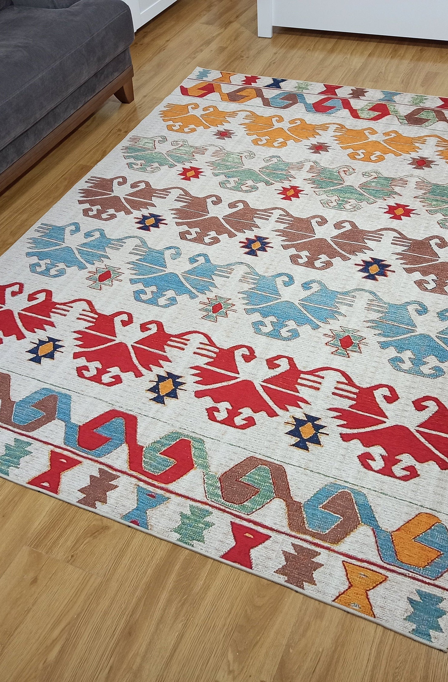 Azay Rug Turkish Colorful Rug