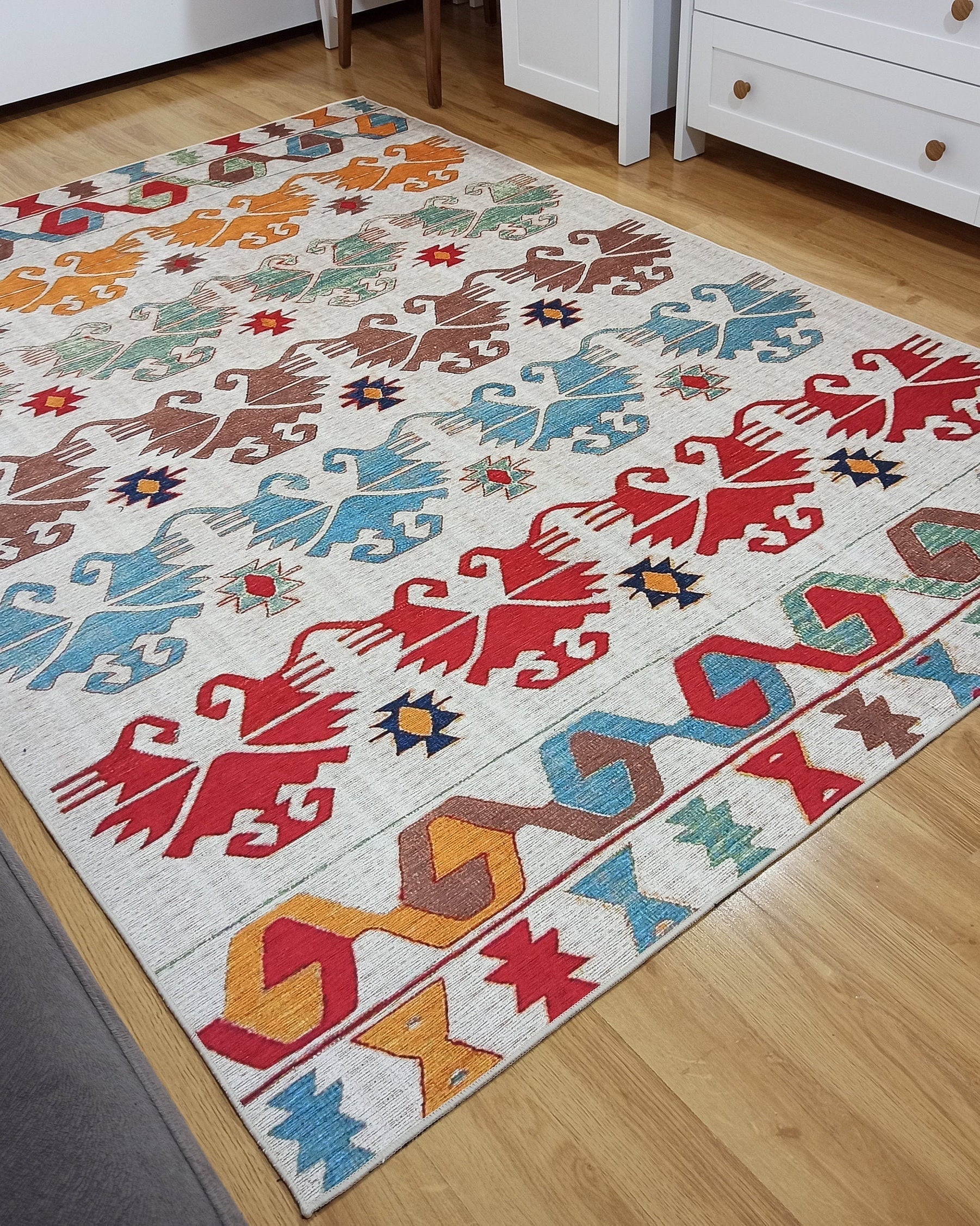 Azay Rug Turkish Colorful Rug