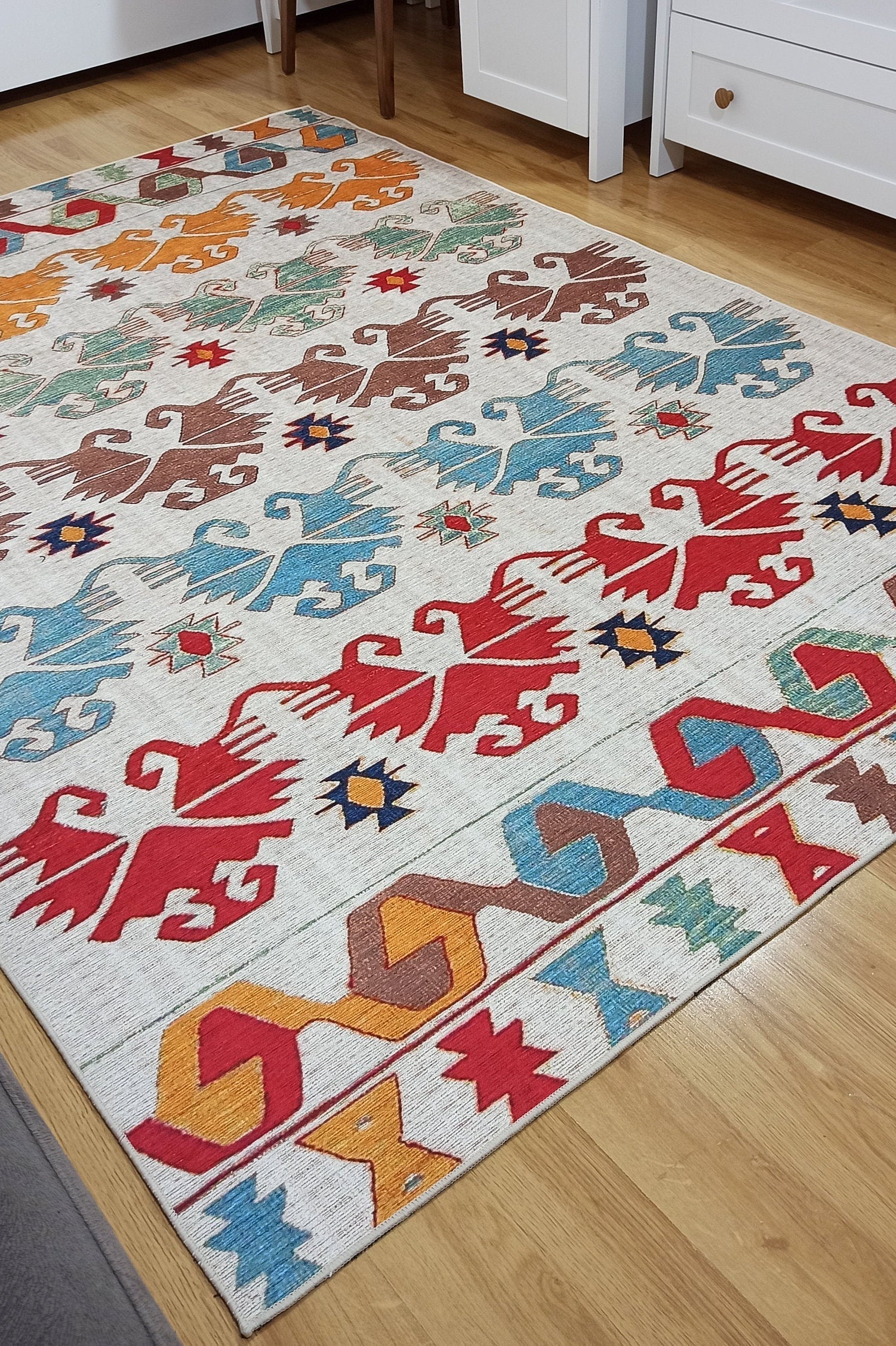 Azay Rug Turkish Colorful Rug