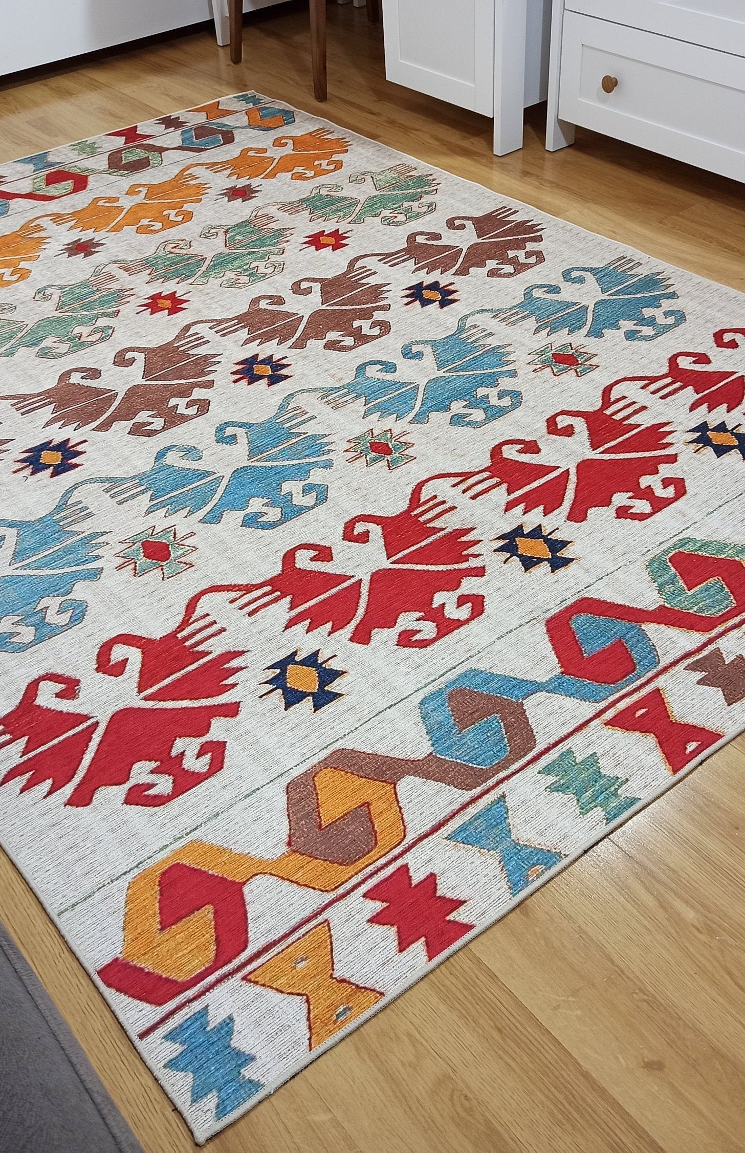 Azay Rug Turkish Colorful Rug