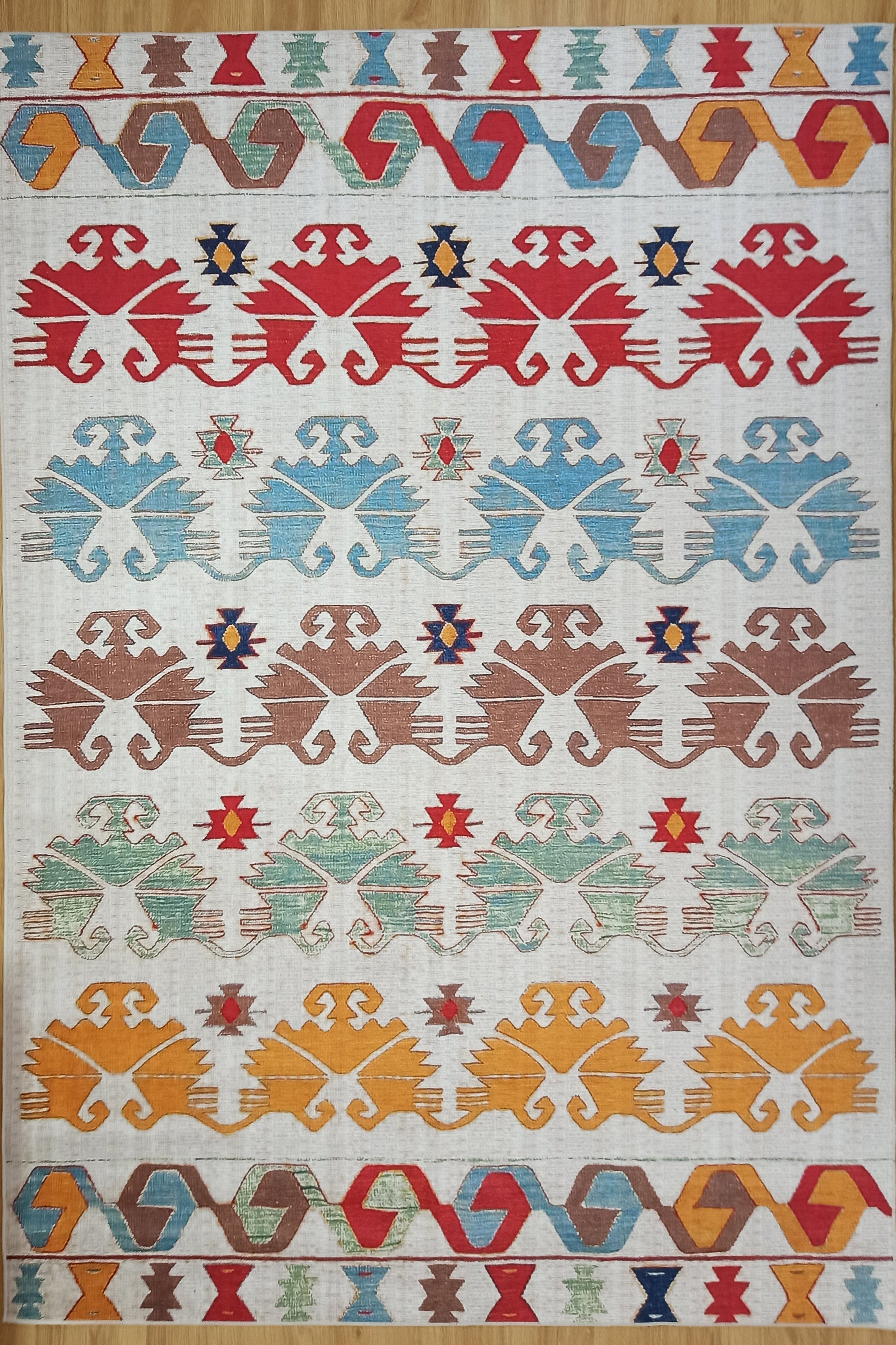 Azay Rug Turkish Colorful Rug