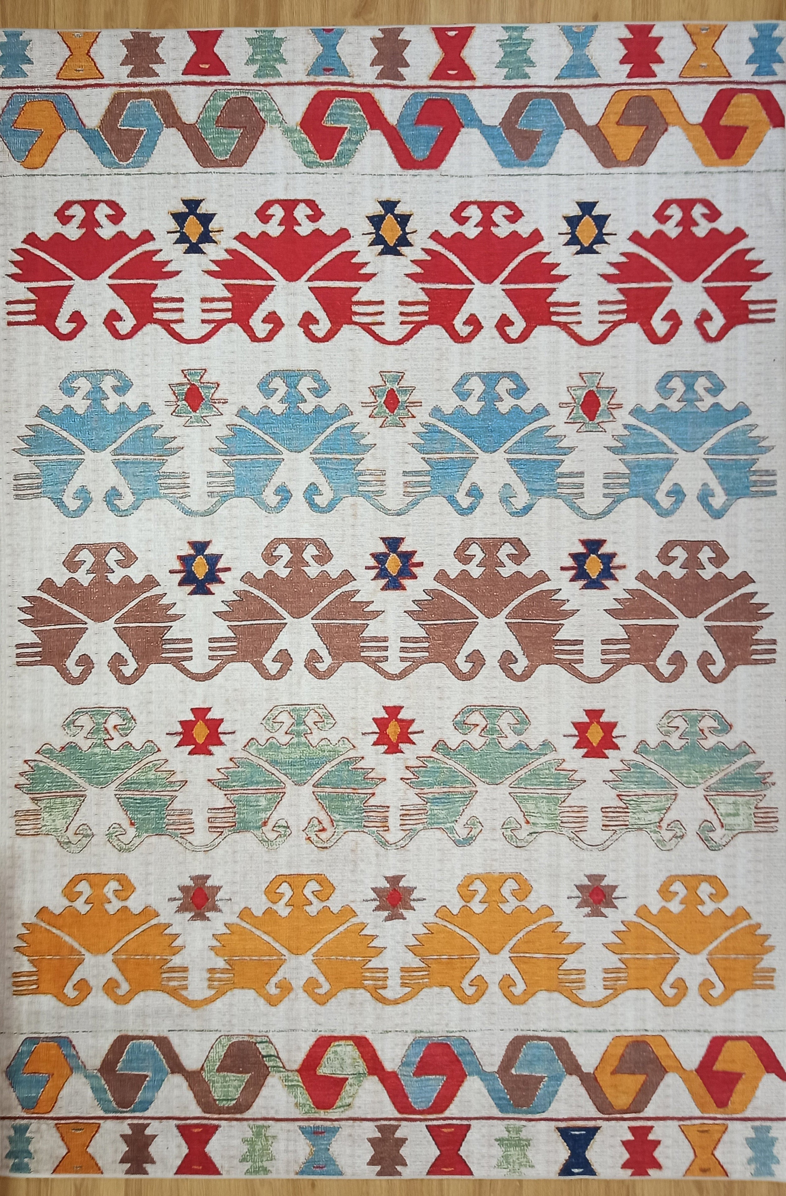 Azay Rug Turkish Colorful Rug