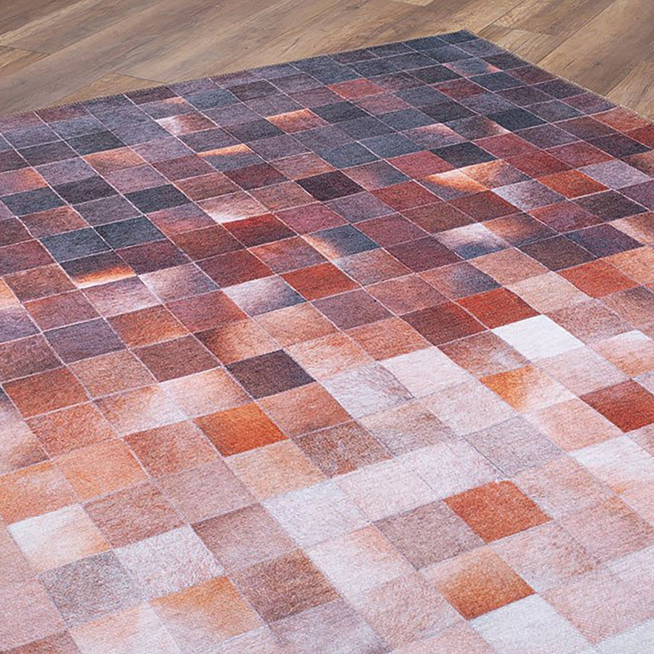 Aziza Modern Ivory Beige Orange Brown Rug