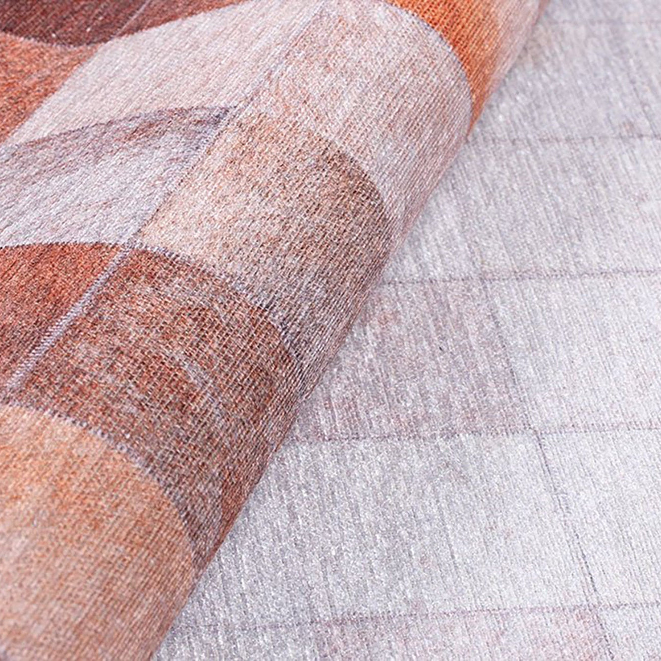 Aziza Modern Ivory Beige Orange Brown Rug