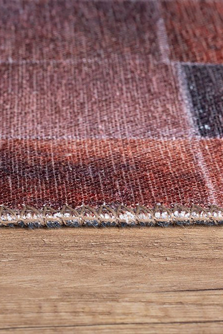 Aziza Modern Ivory Beige Orange Brown Rug