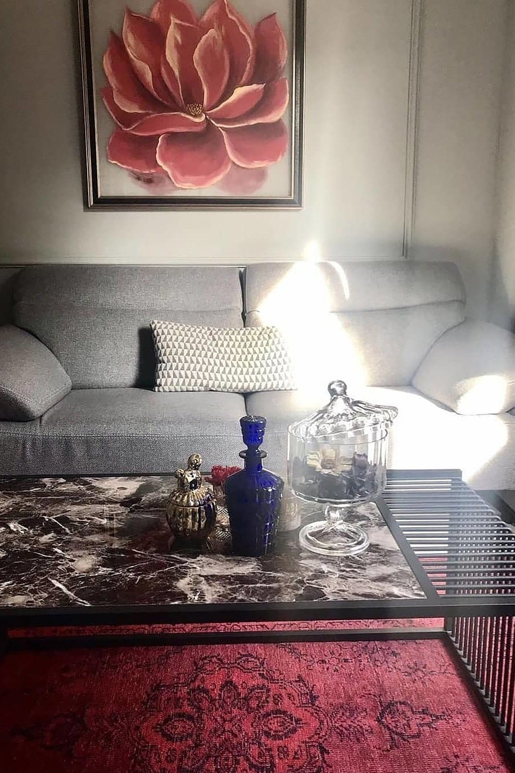 Azra Turkish Vintage Red and Blue Rug