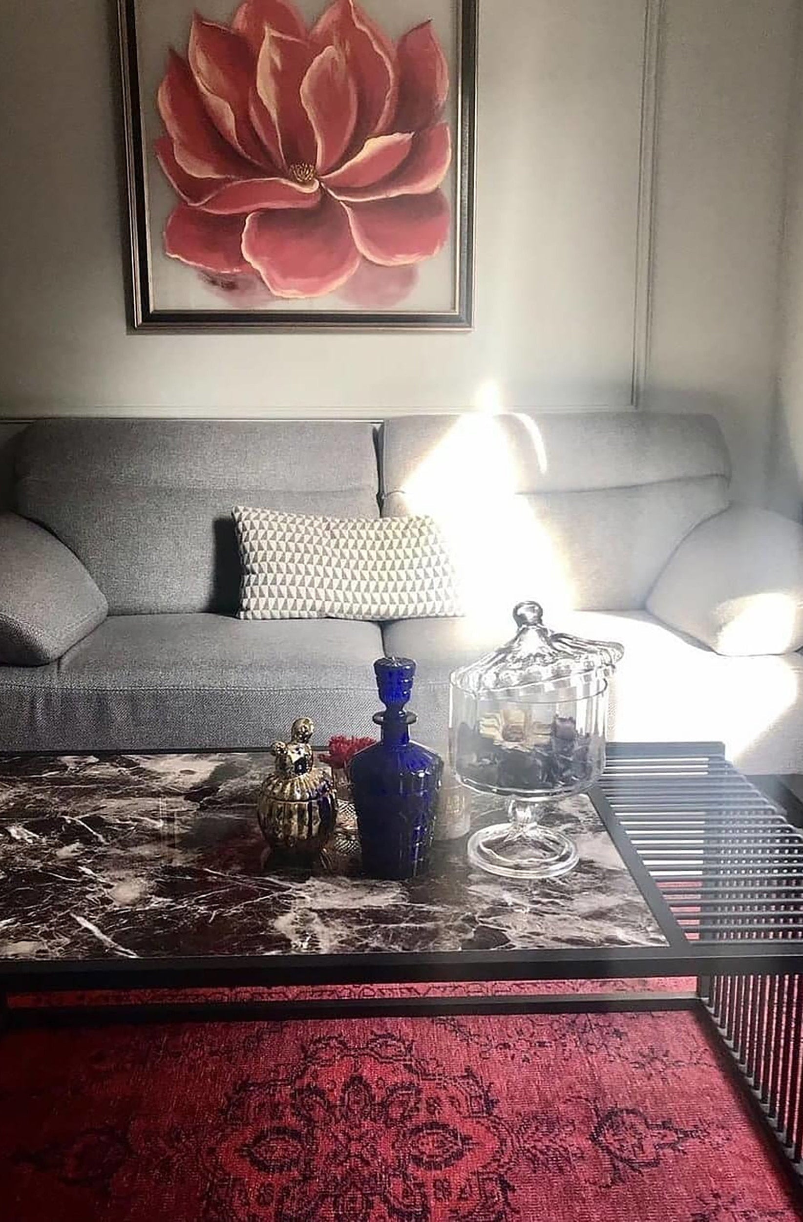 Azra Turkish Vintage Red and Blue Rug