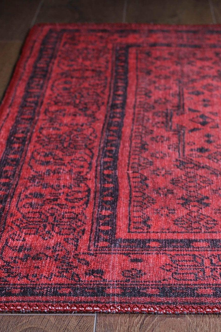 Azra Turkish Vintage Red and Blue Rug