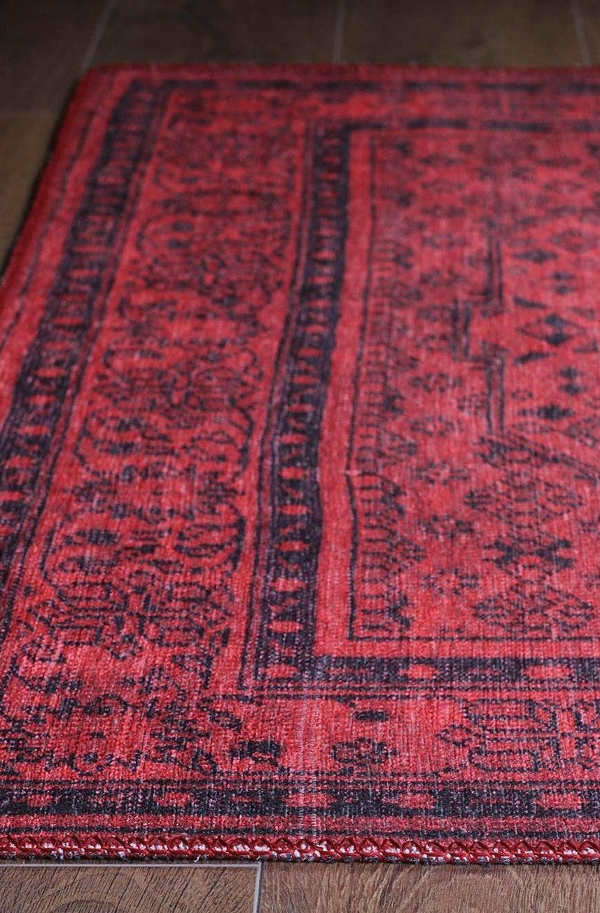 Azra Turkish Vintage Red and Blue Rug