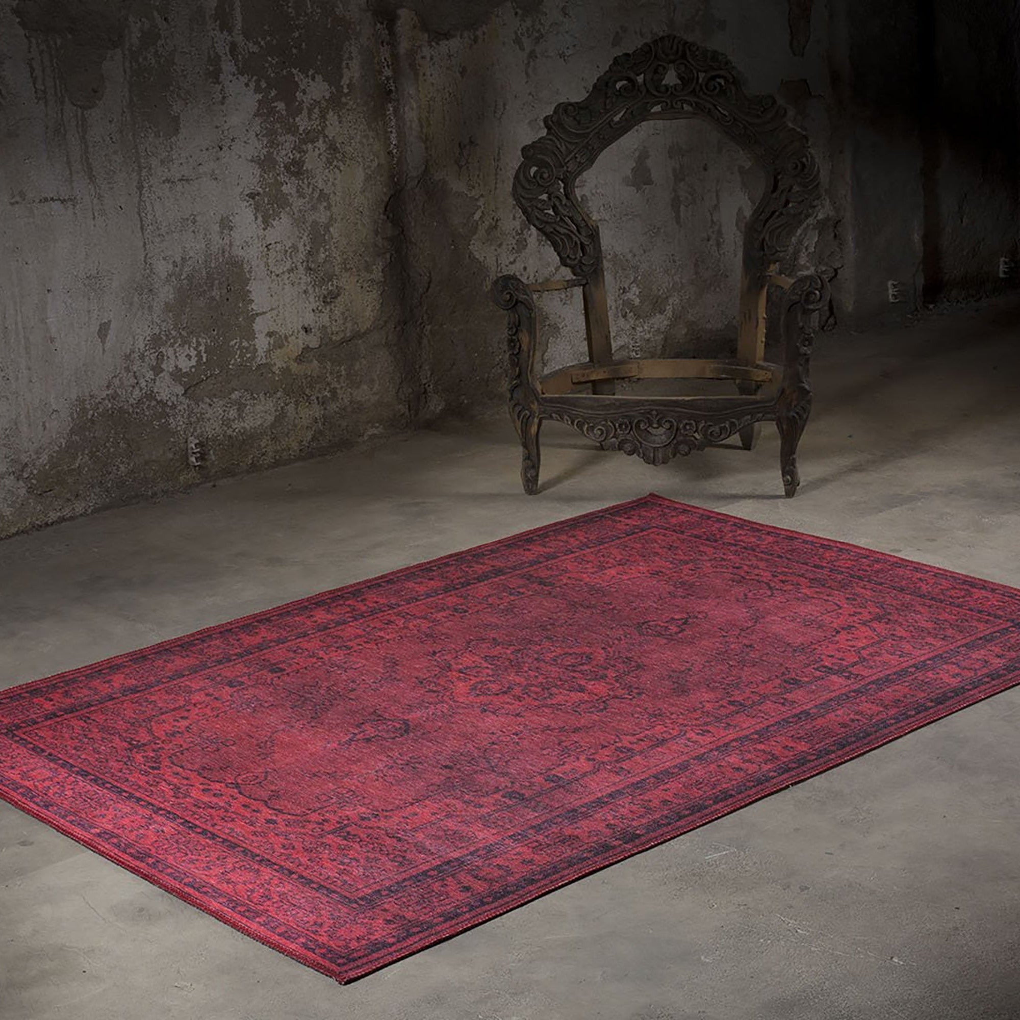 Azra Turkish Vintage Red and Blue Rug