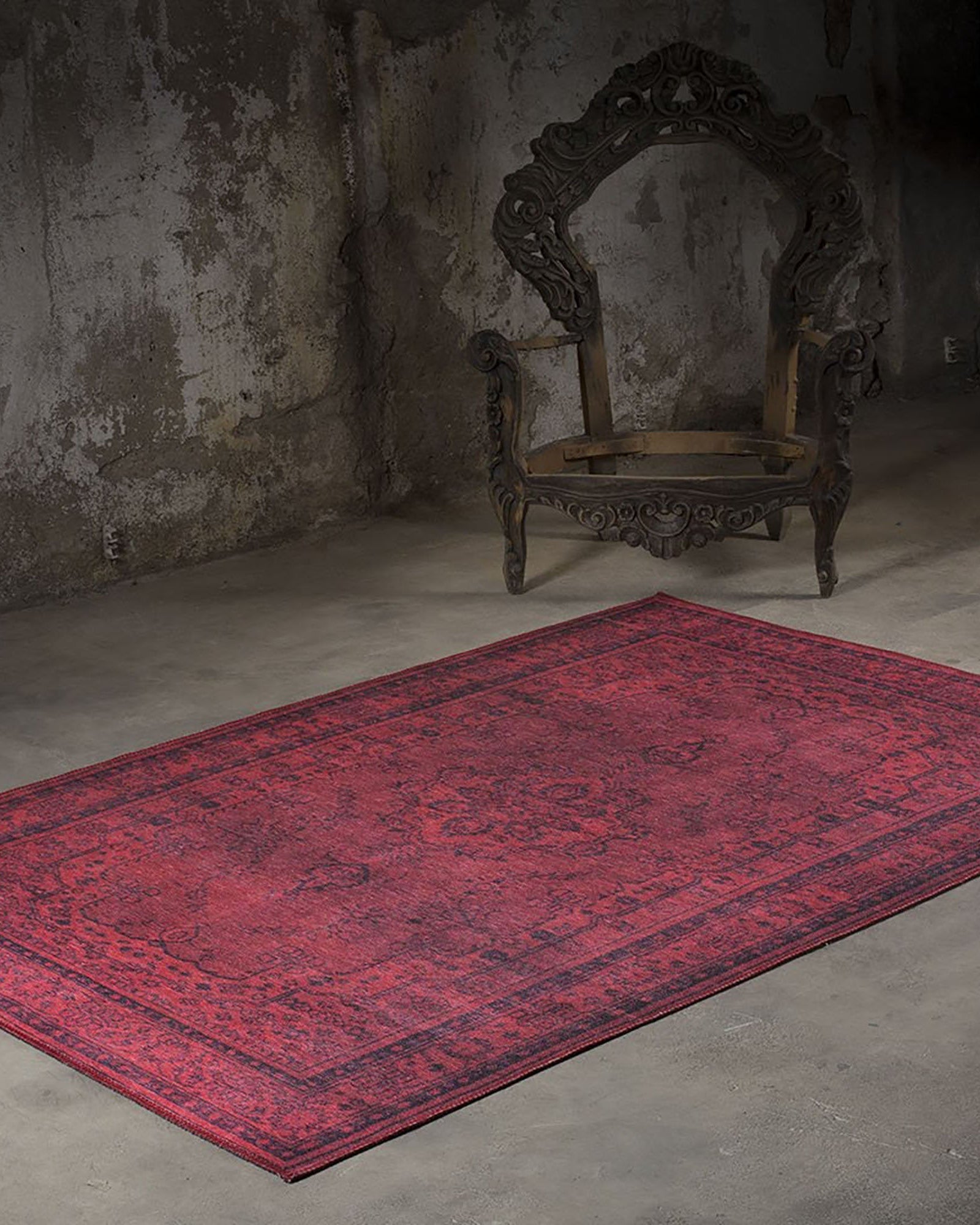 Azra Turkish Vintage Red and Blue Rug