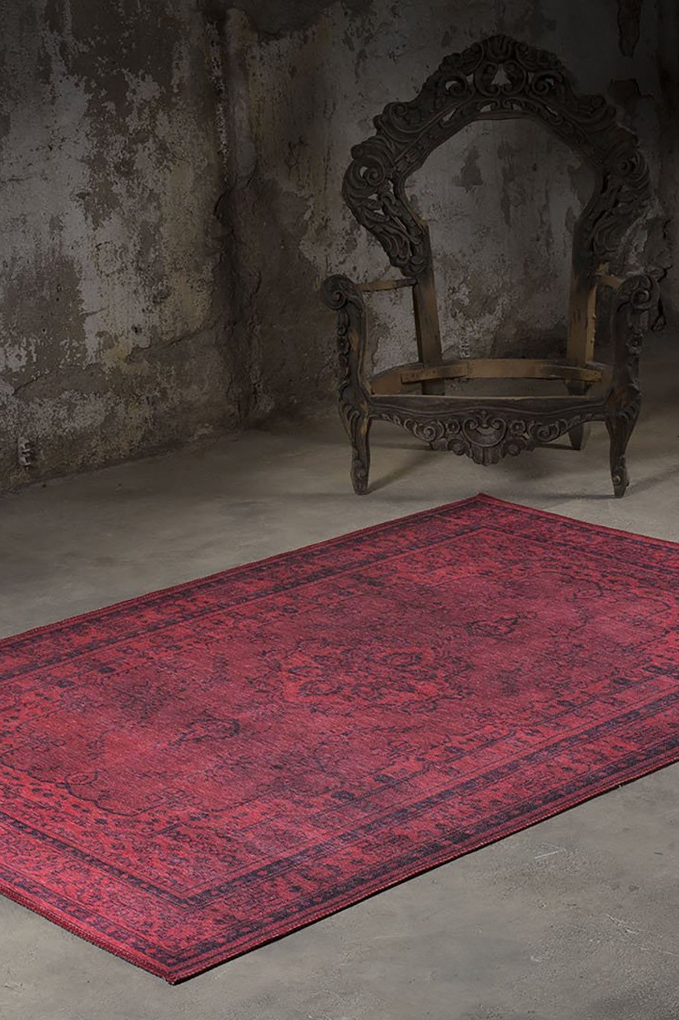 Azra Turkish Vintage Red and Blue Rug