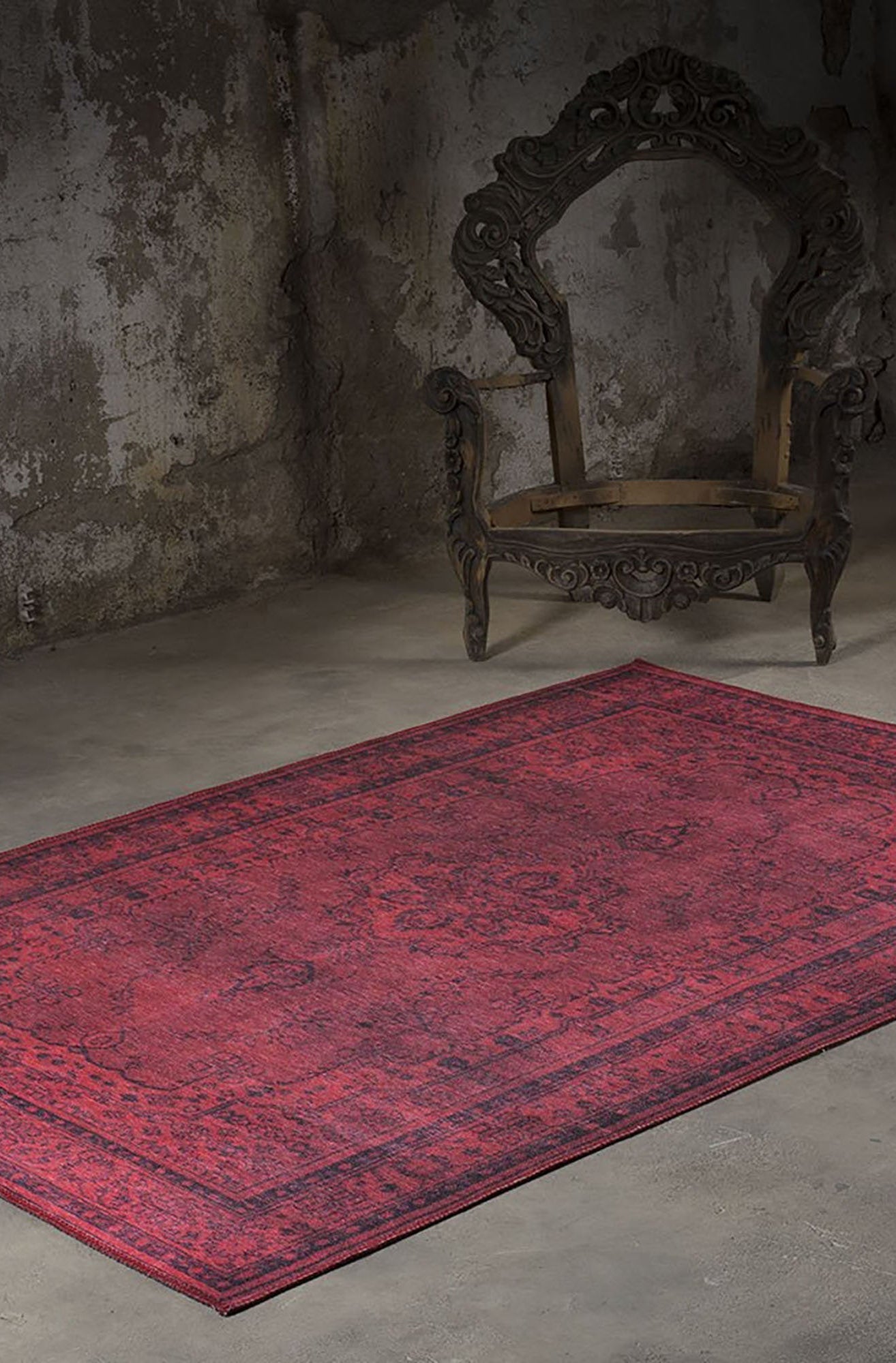 Azra Turkish Vintage Red and Blue Rug